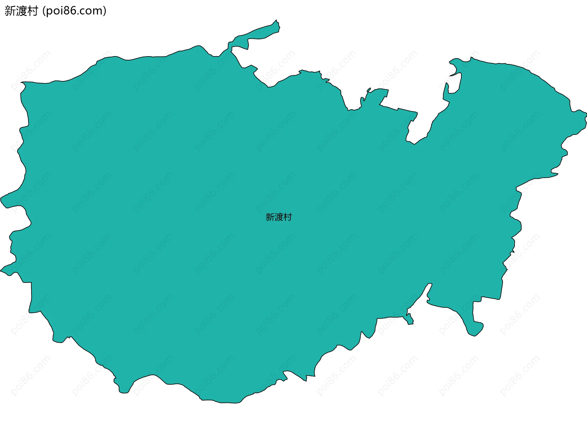 新渡村边界地图