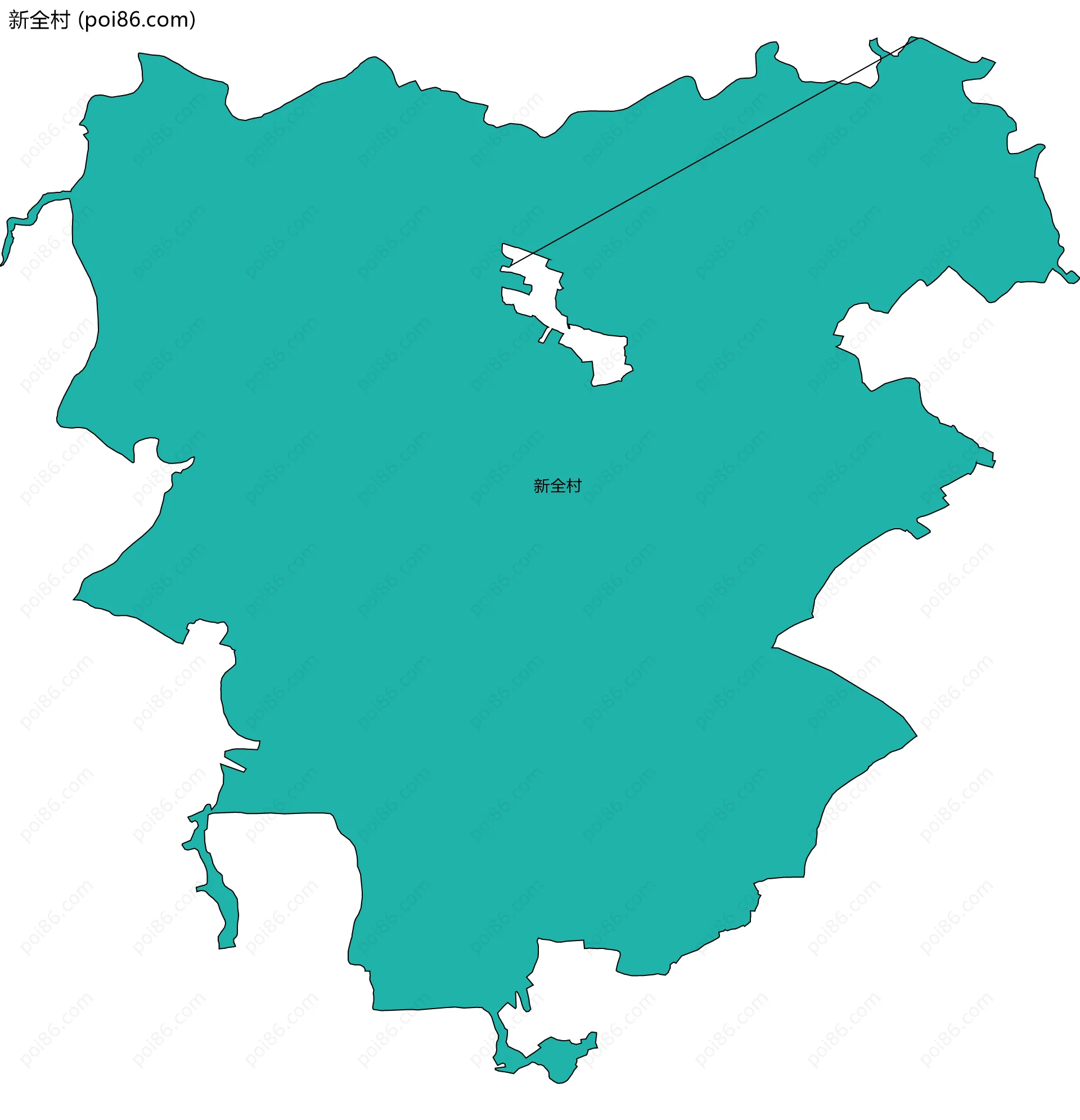 新全村边界地图