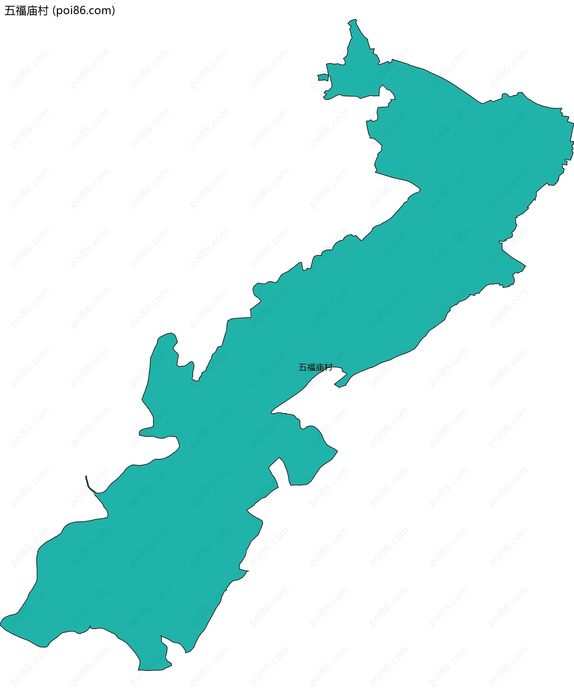 五福庙村边界地图