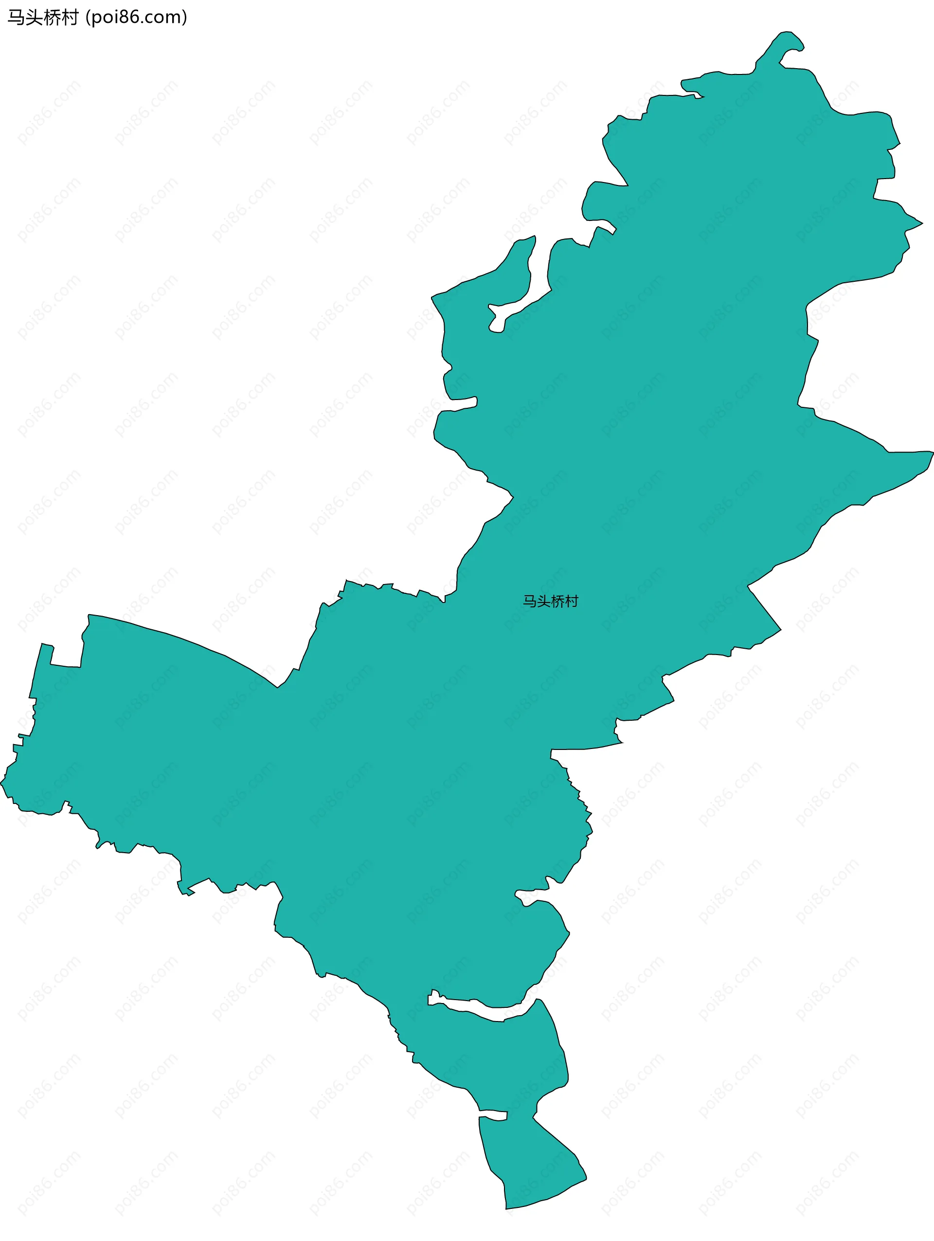 马头桥村边界地图