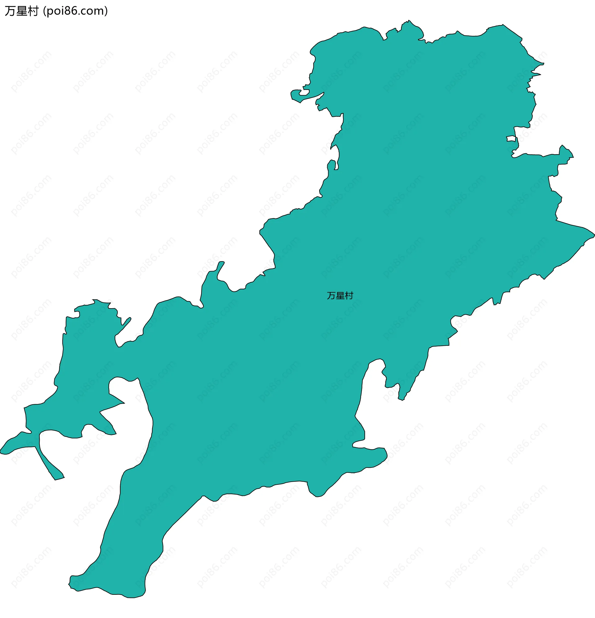 万星村边界地图