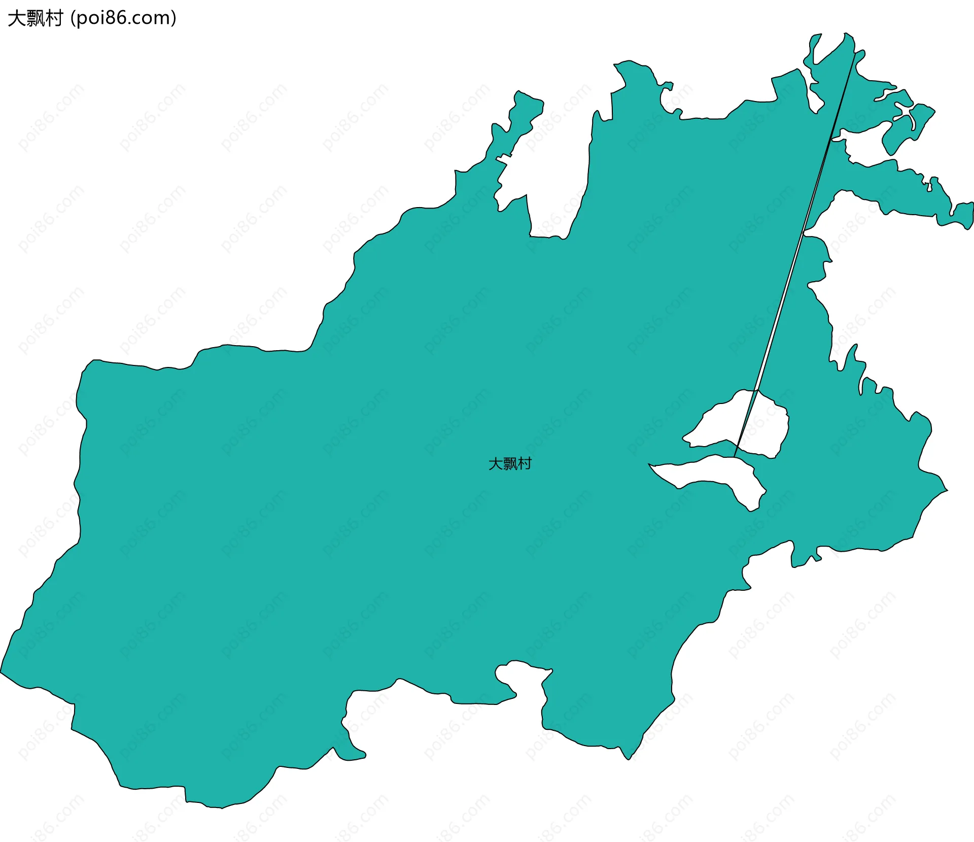 大飘村边界地图