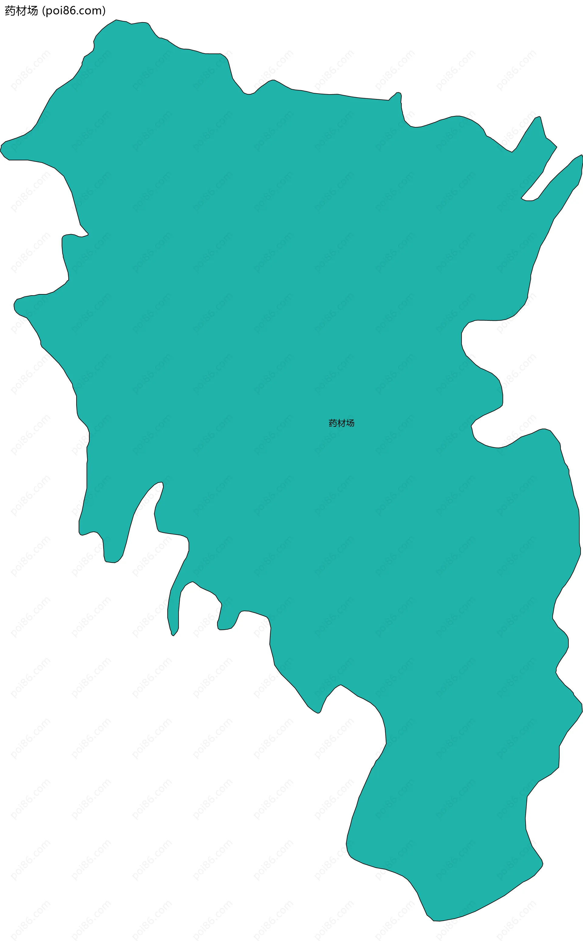 药材场边界地图