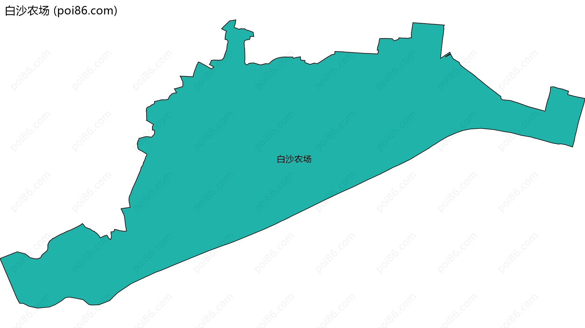 白沙农场边界地图