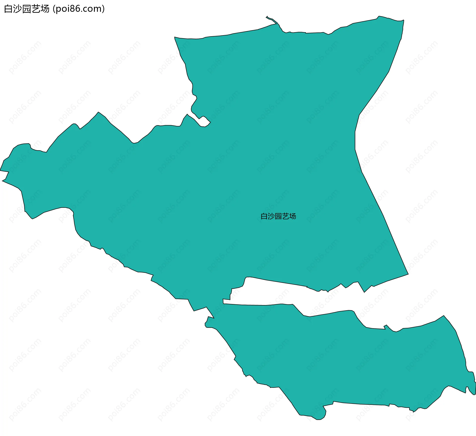 白沙园艺场边界地图
