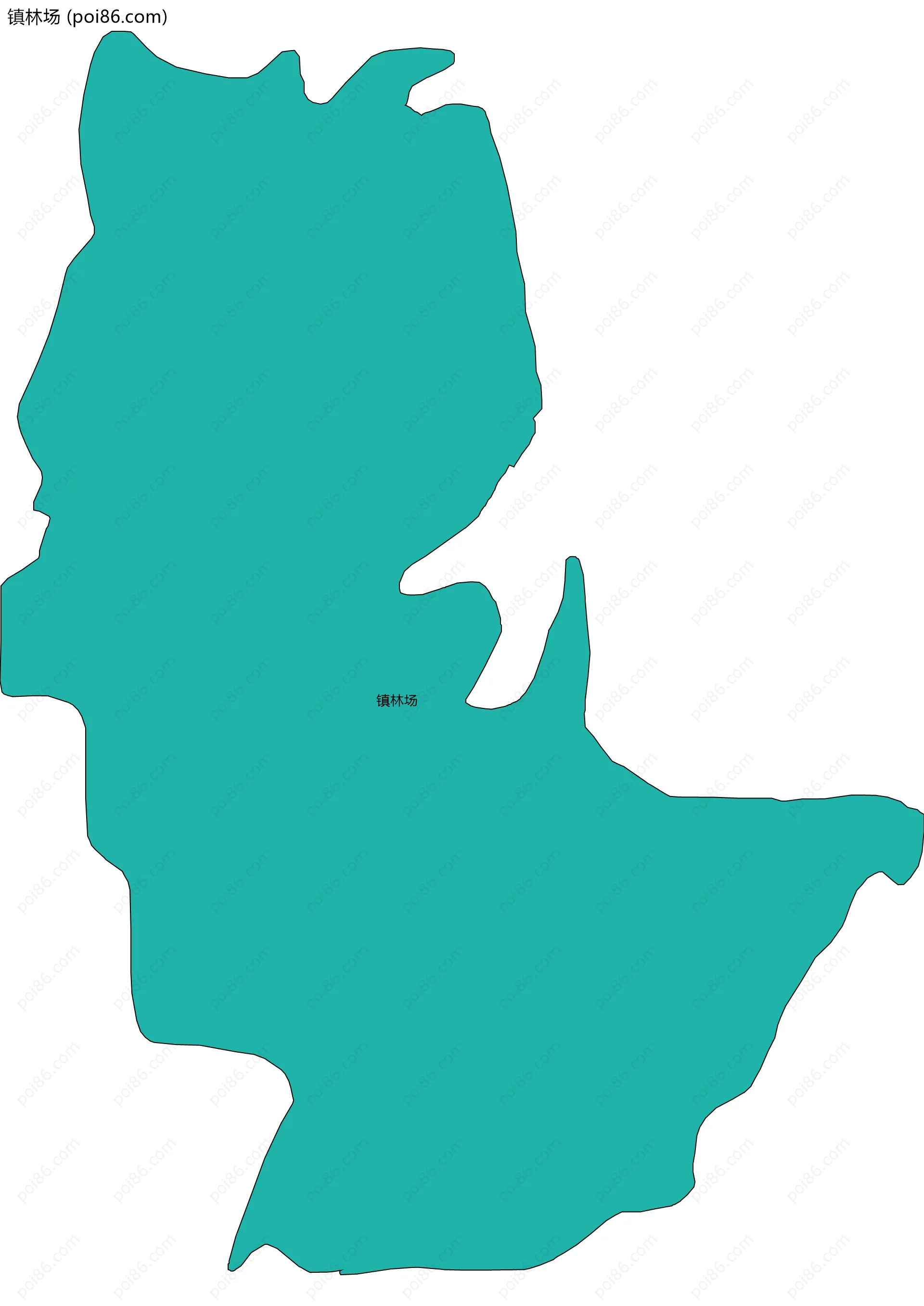 镇林场边界地图
