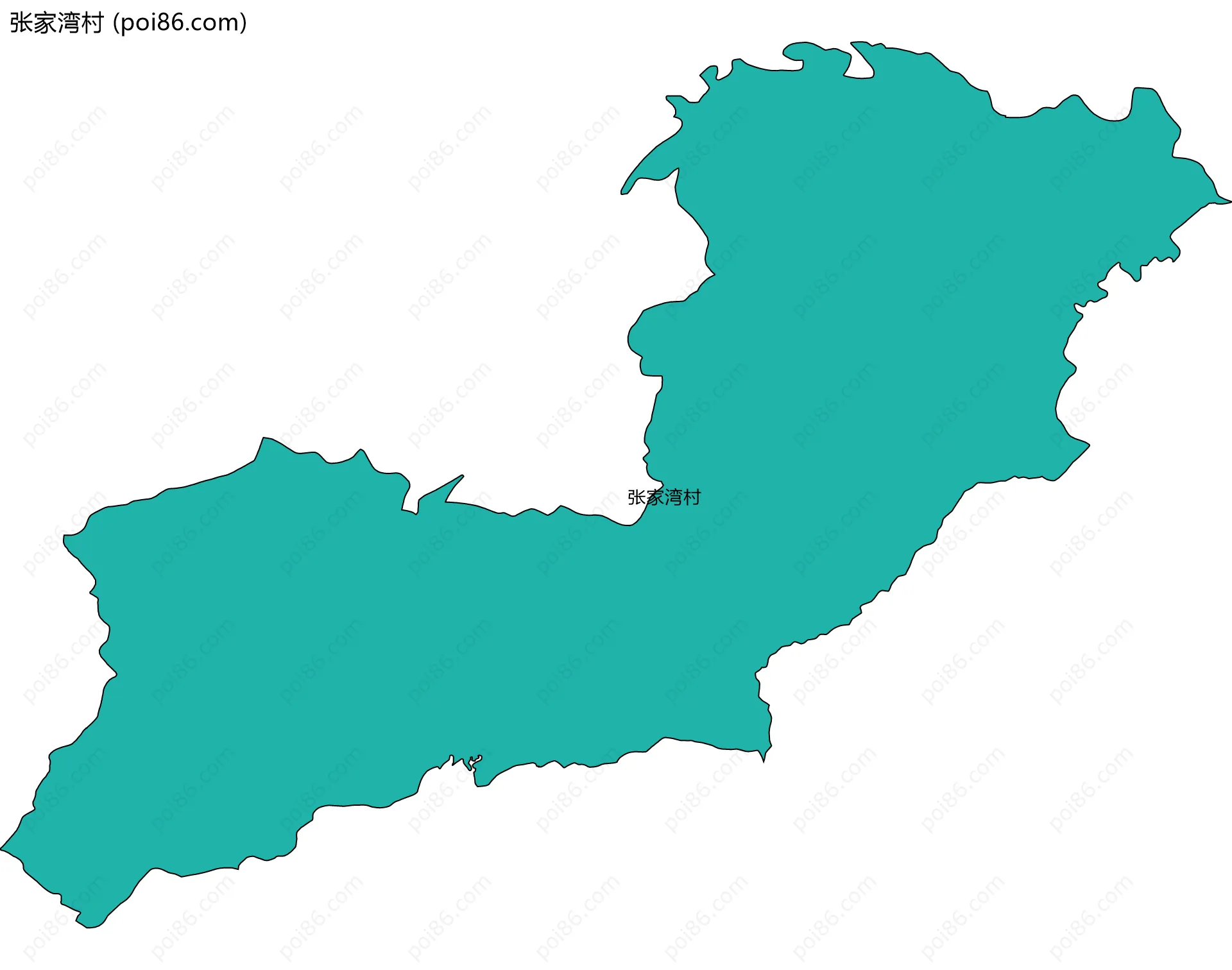 张家湾村边界地图