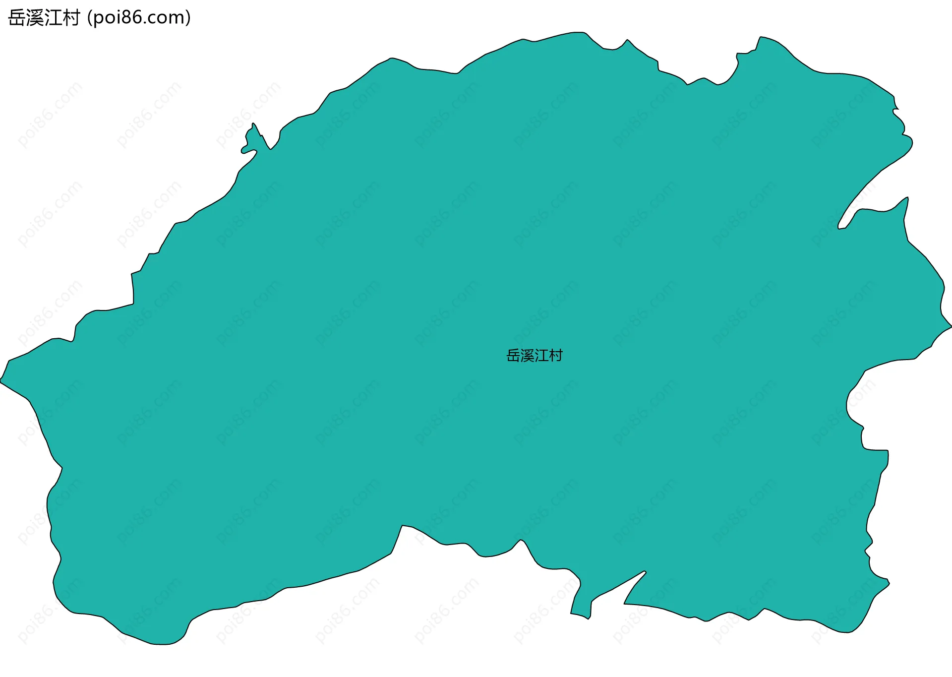 岳溪江村边界地图