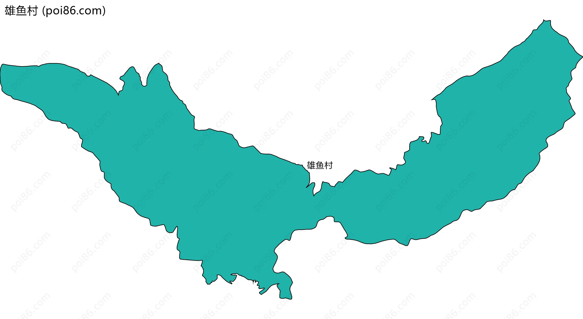 雄鱼村边界地图