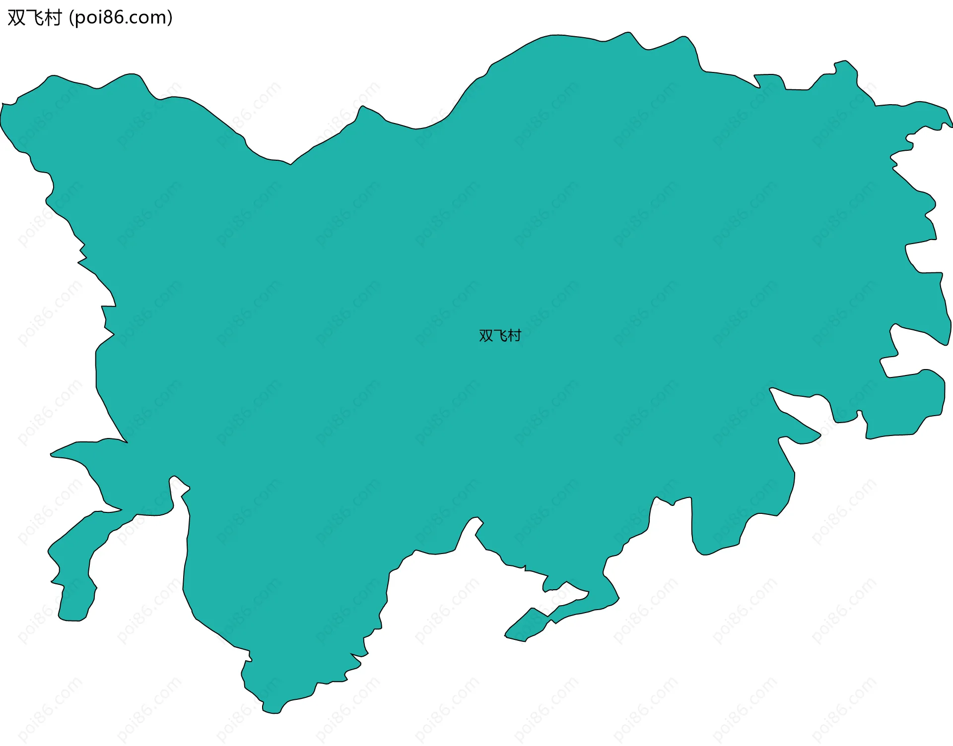 双飞村边界地图