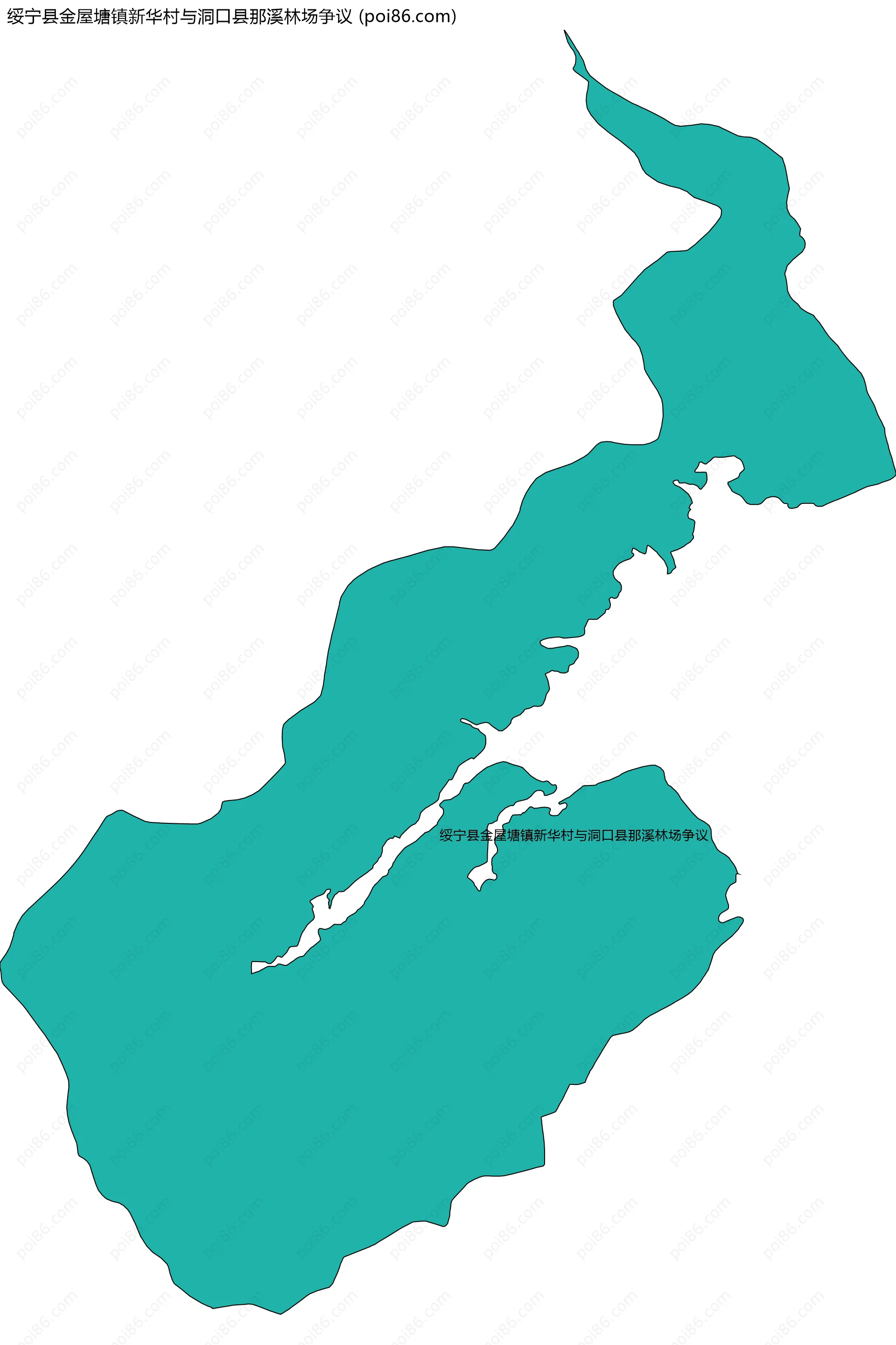 绥宁县金屋塘镇新华村与洞口县那溪林场争议边界地图