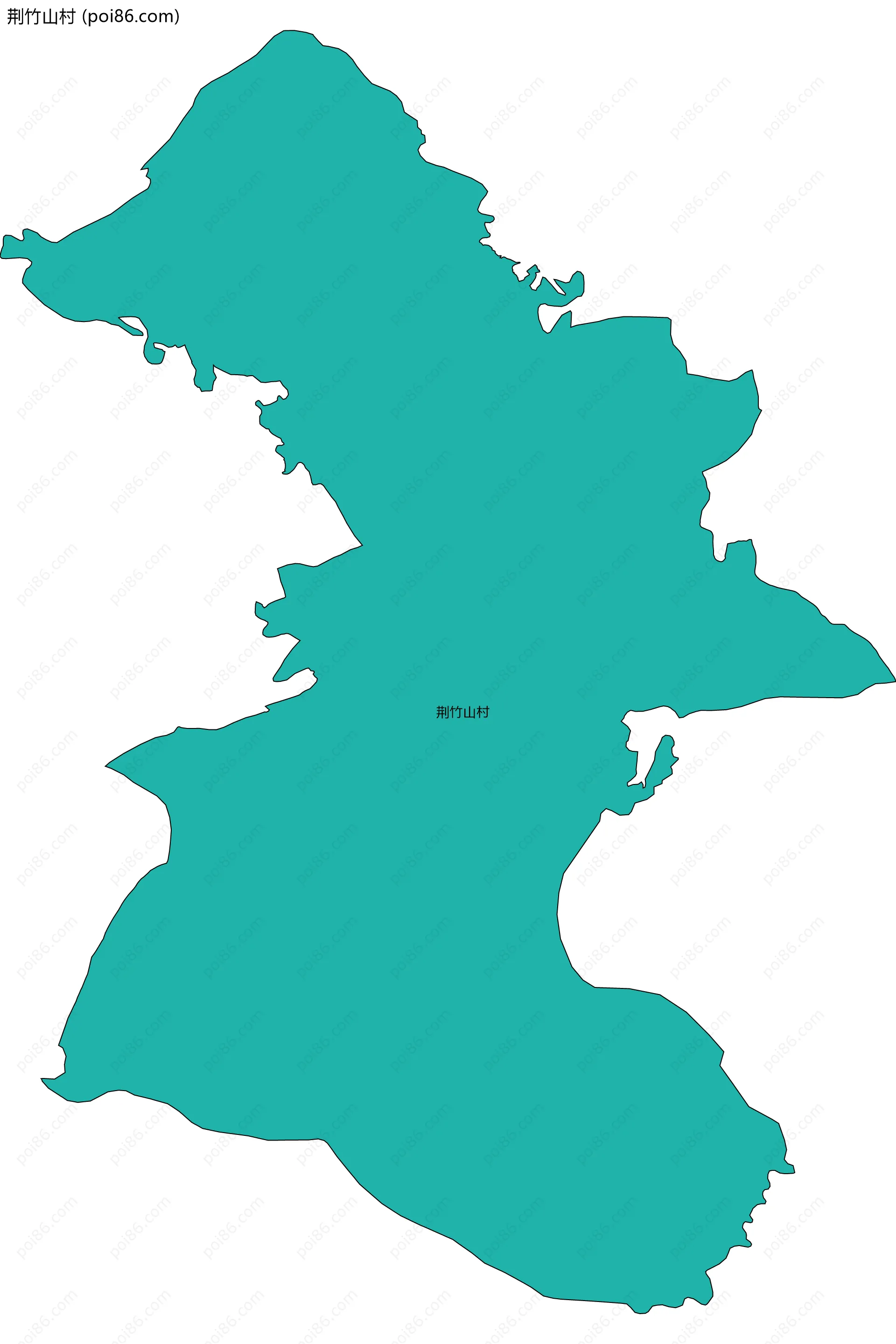 荆竹山村边界地图