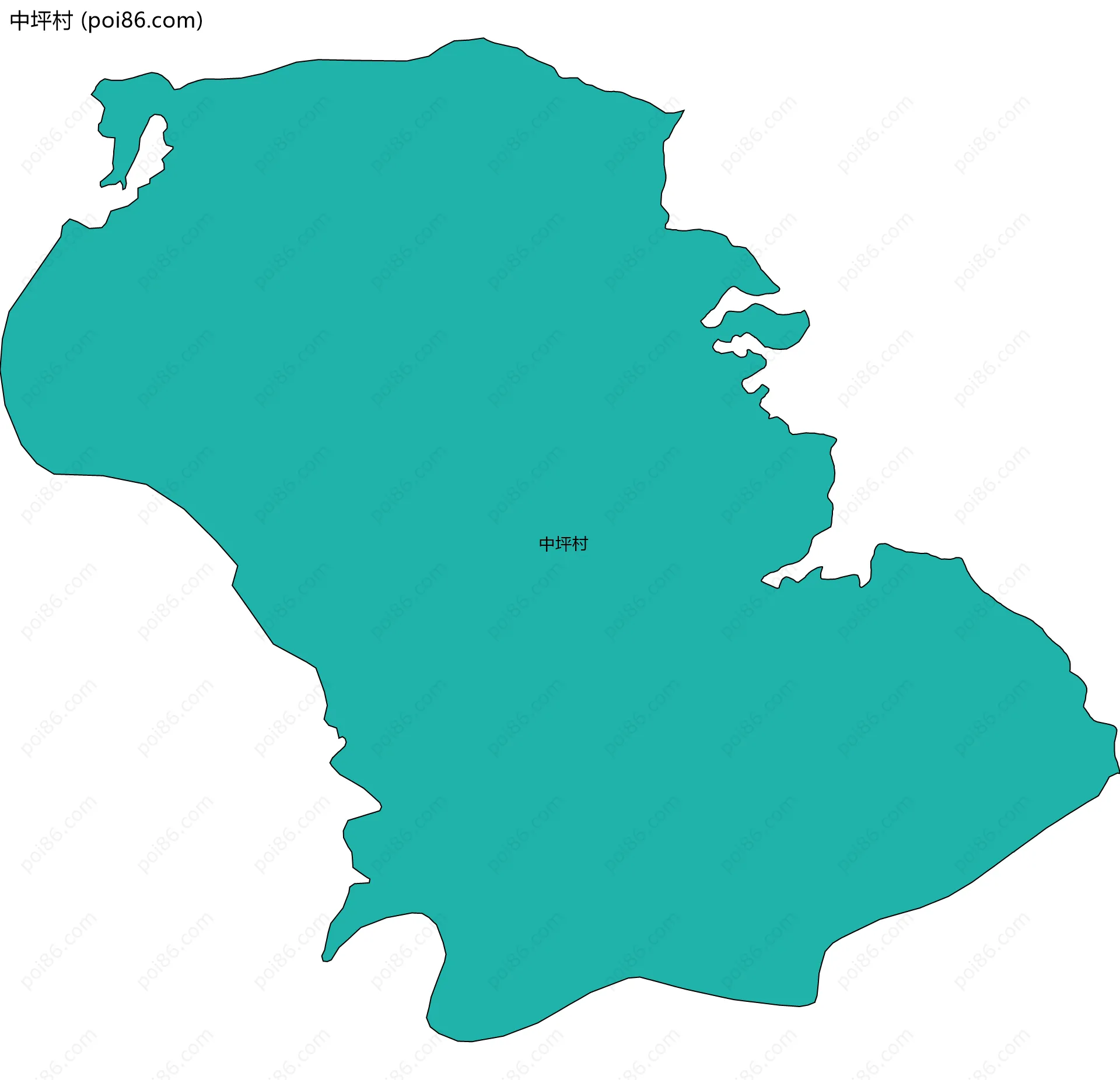 中坪村边界地图