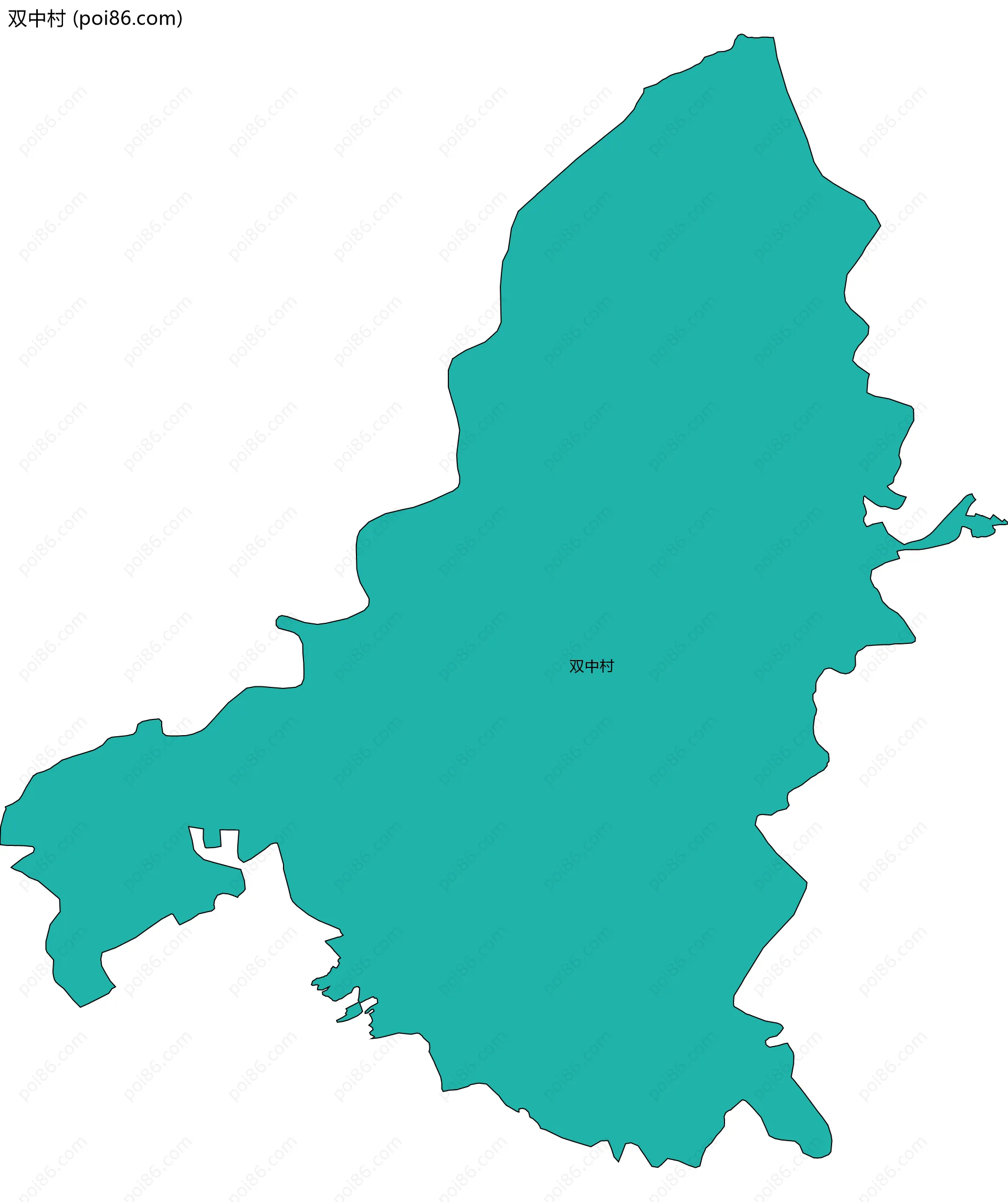 双中村边界地图