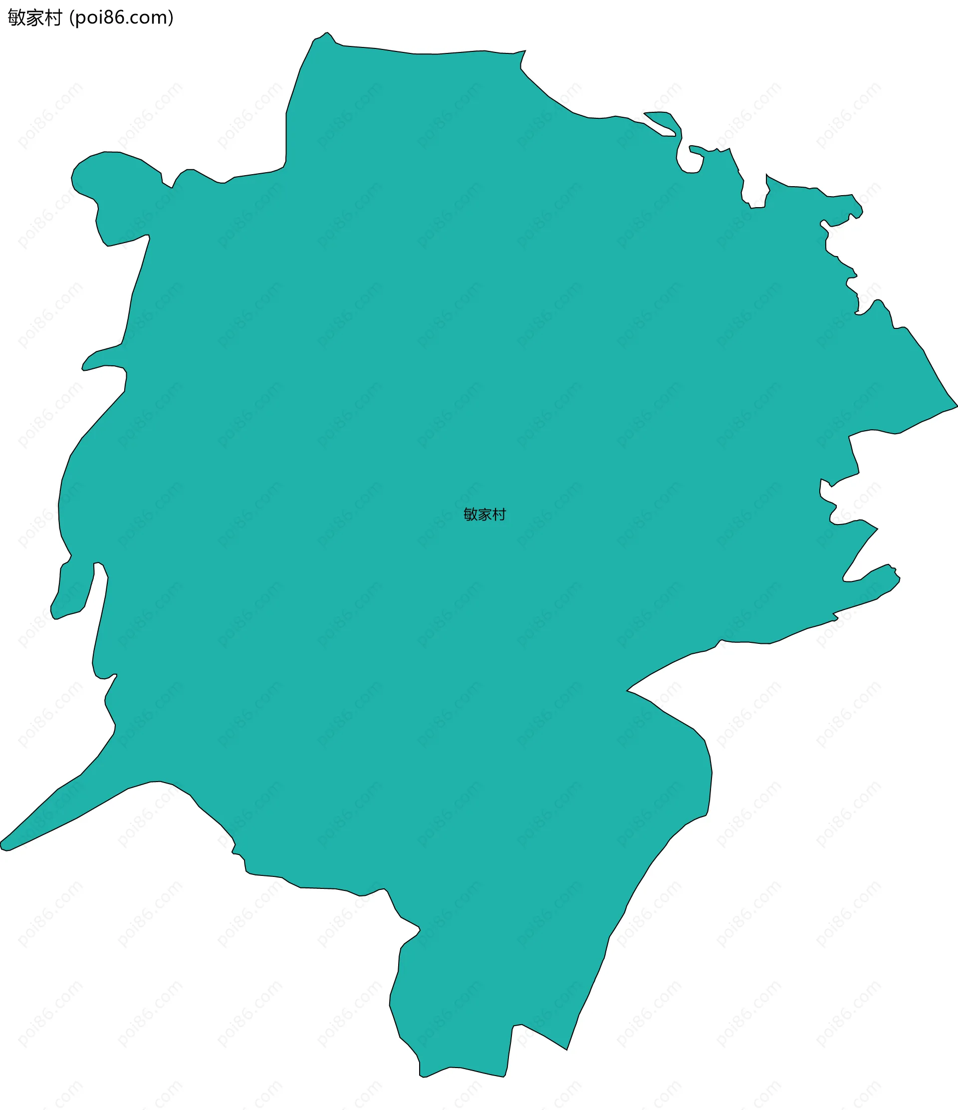 敏家村边界地图