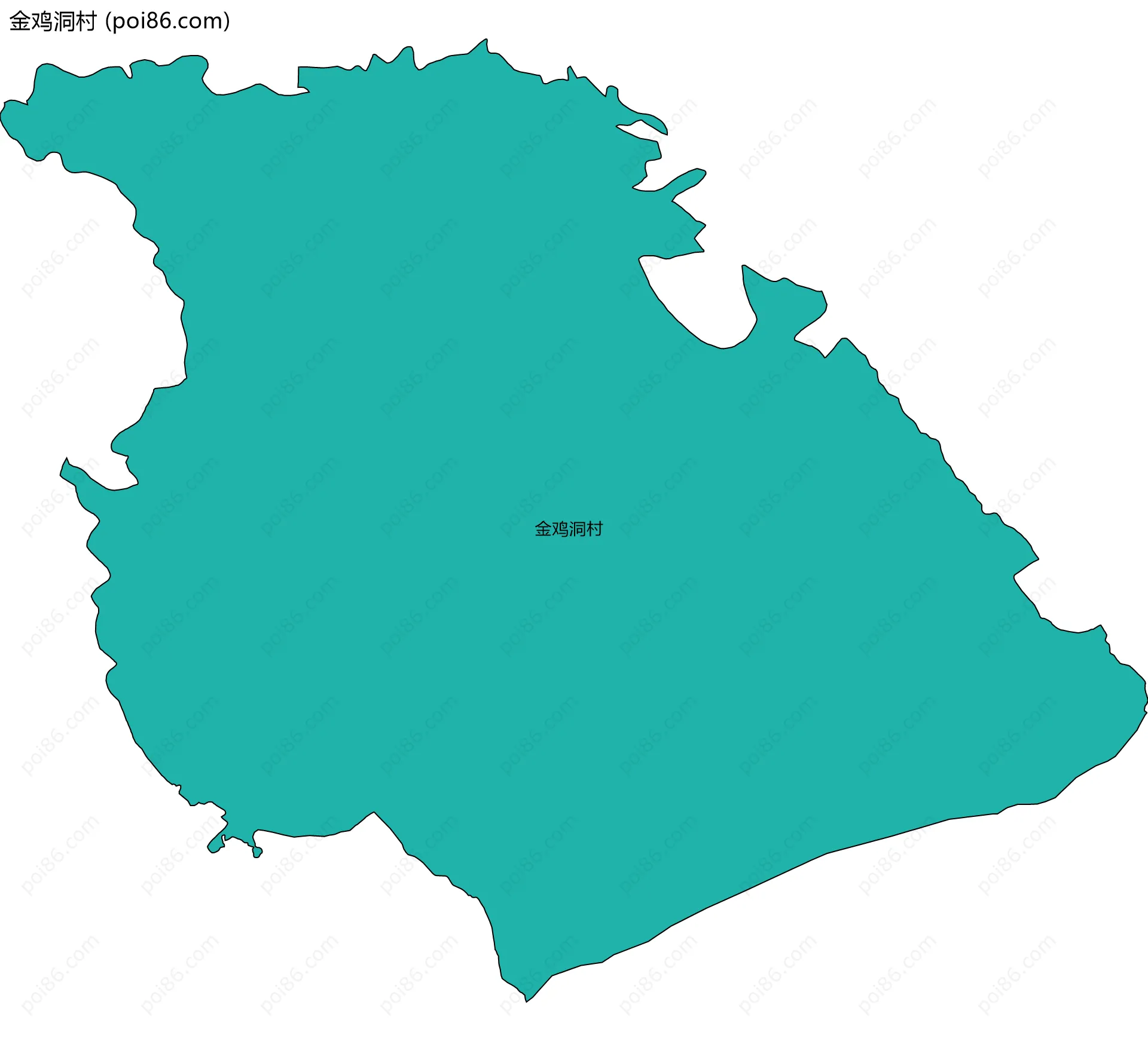 金鸡洞村边界地图