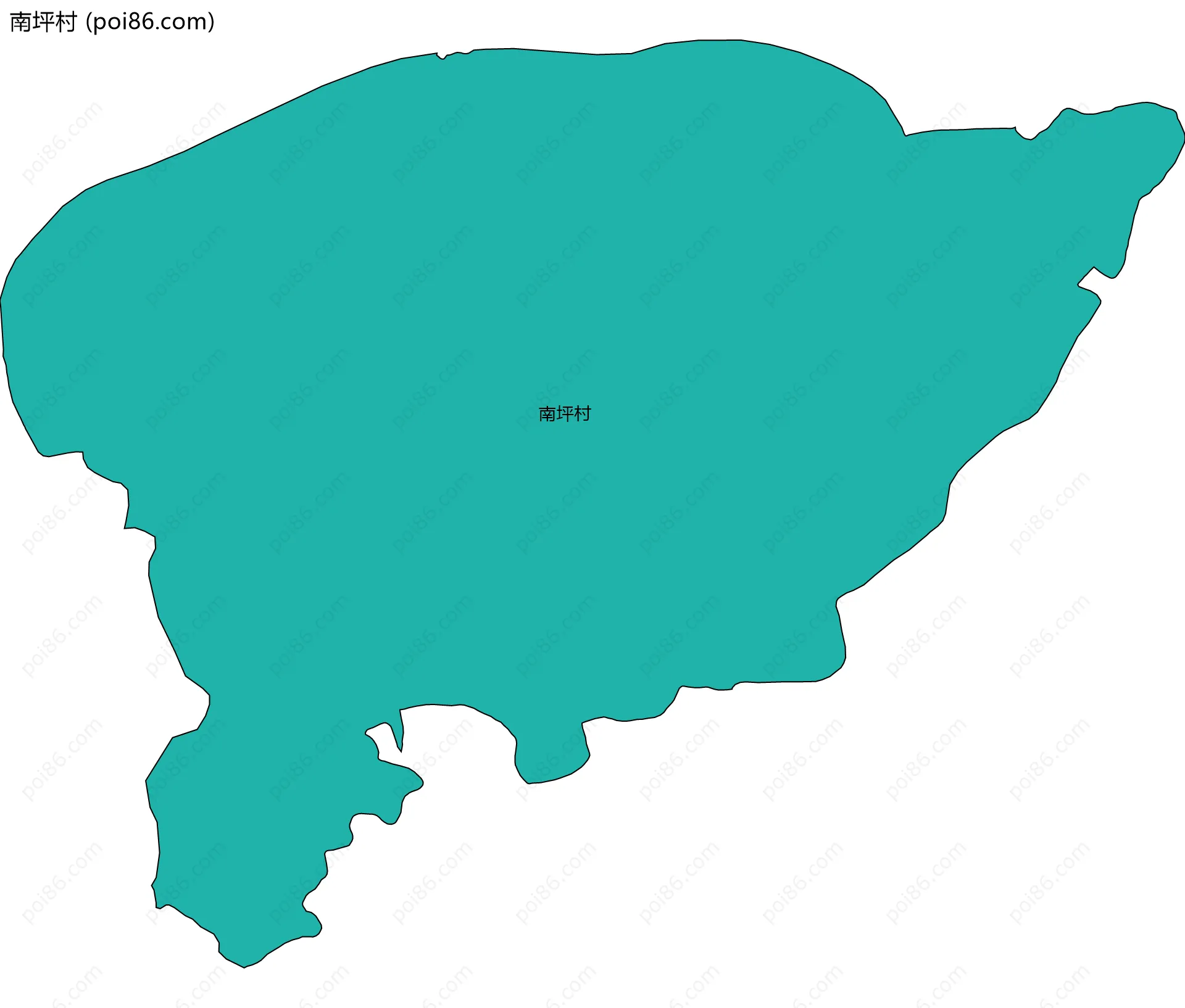 南坪村边界地图
