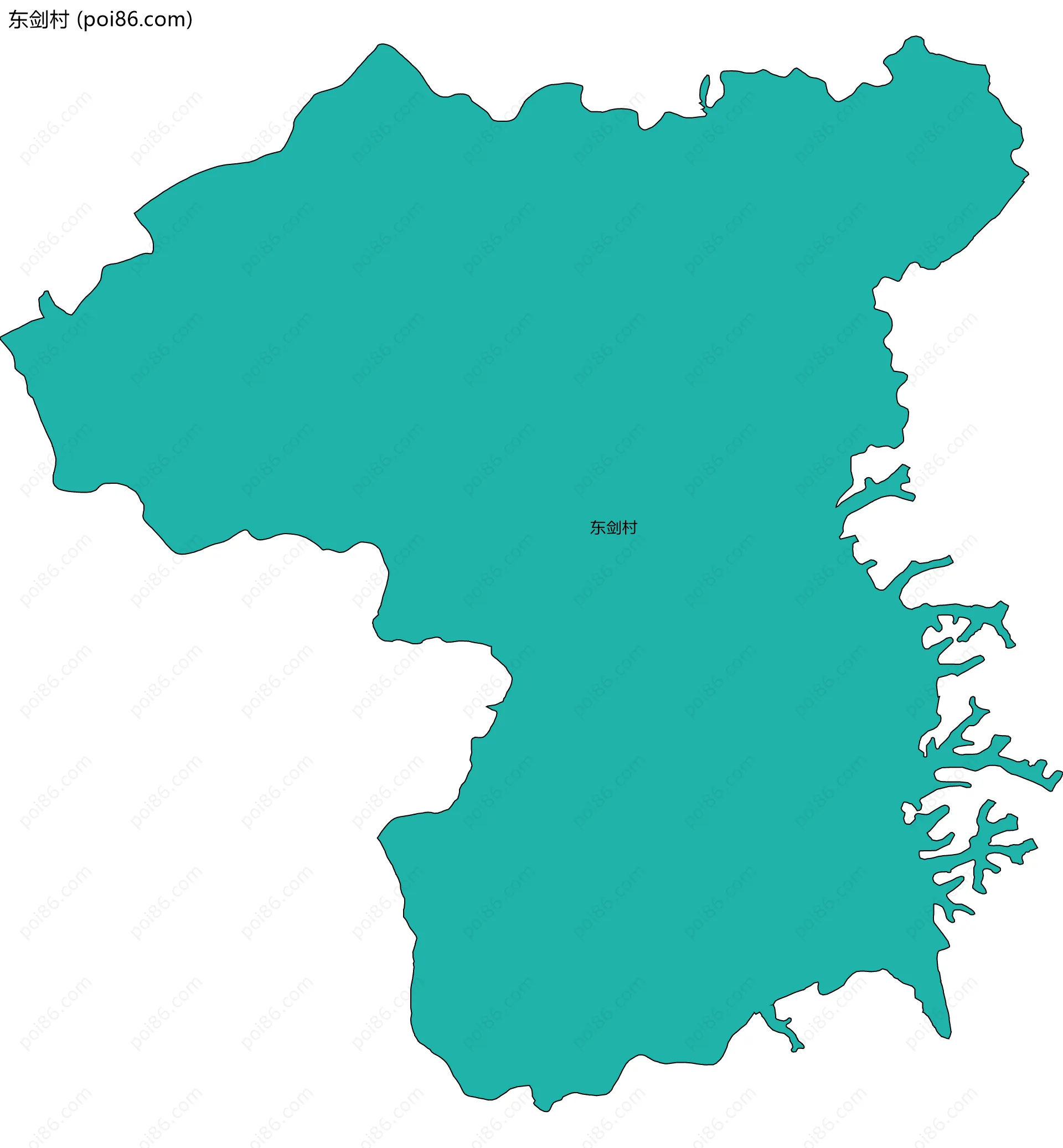 东剑村边界地图