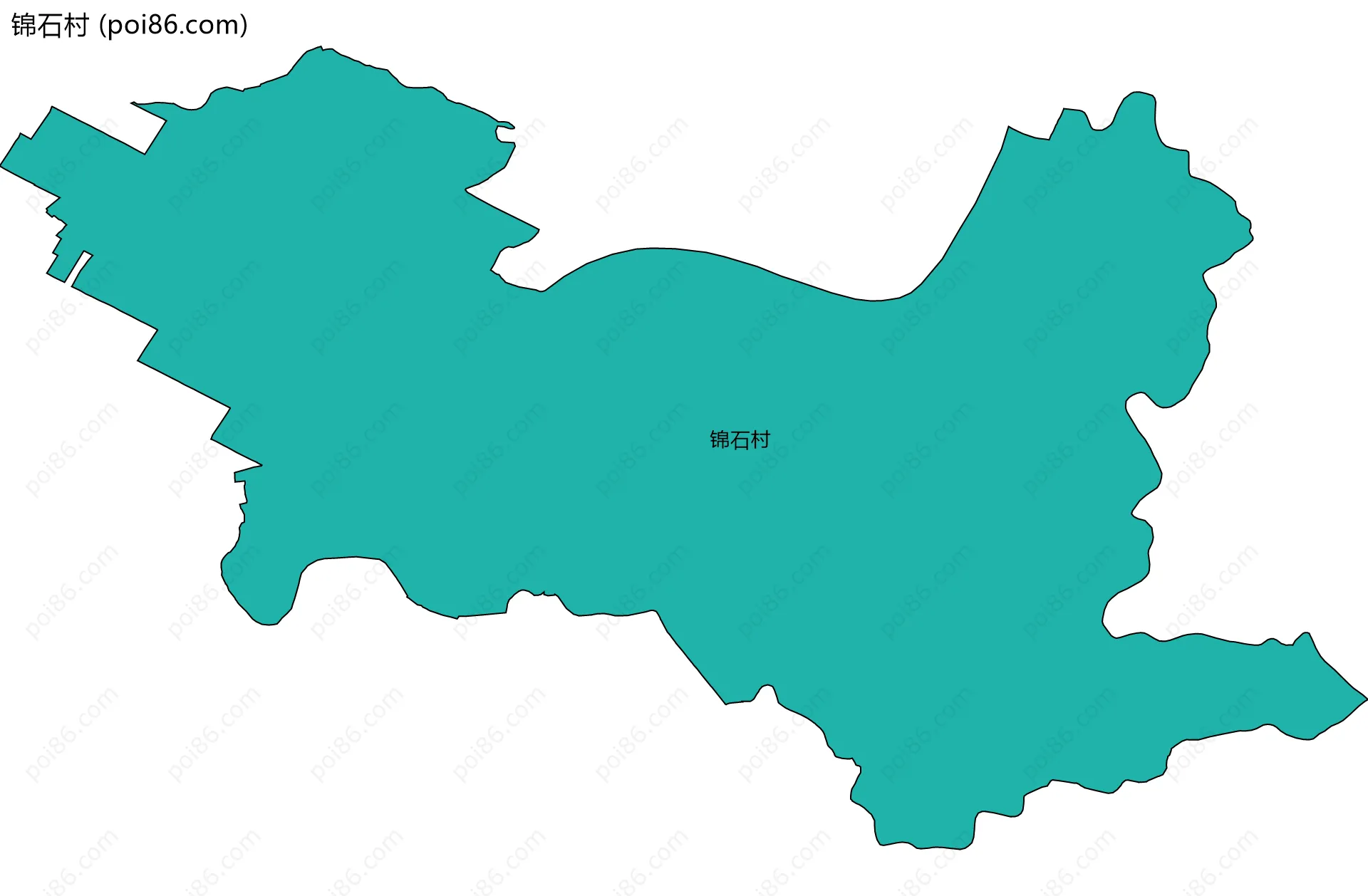 锦石村边界地图