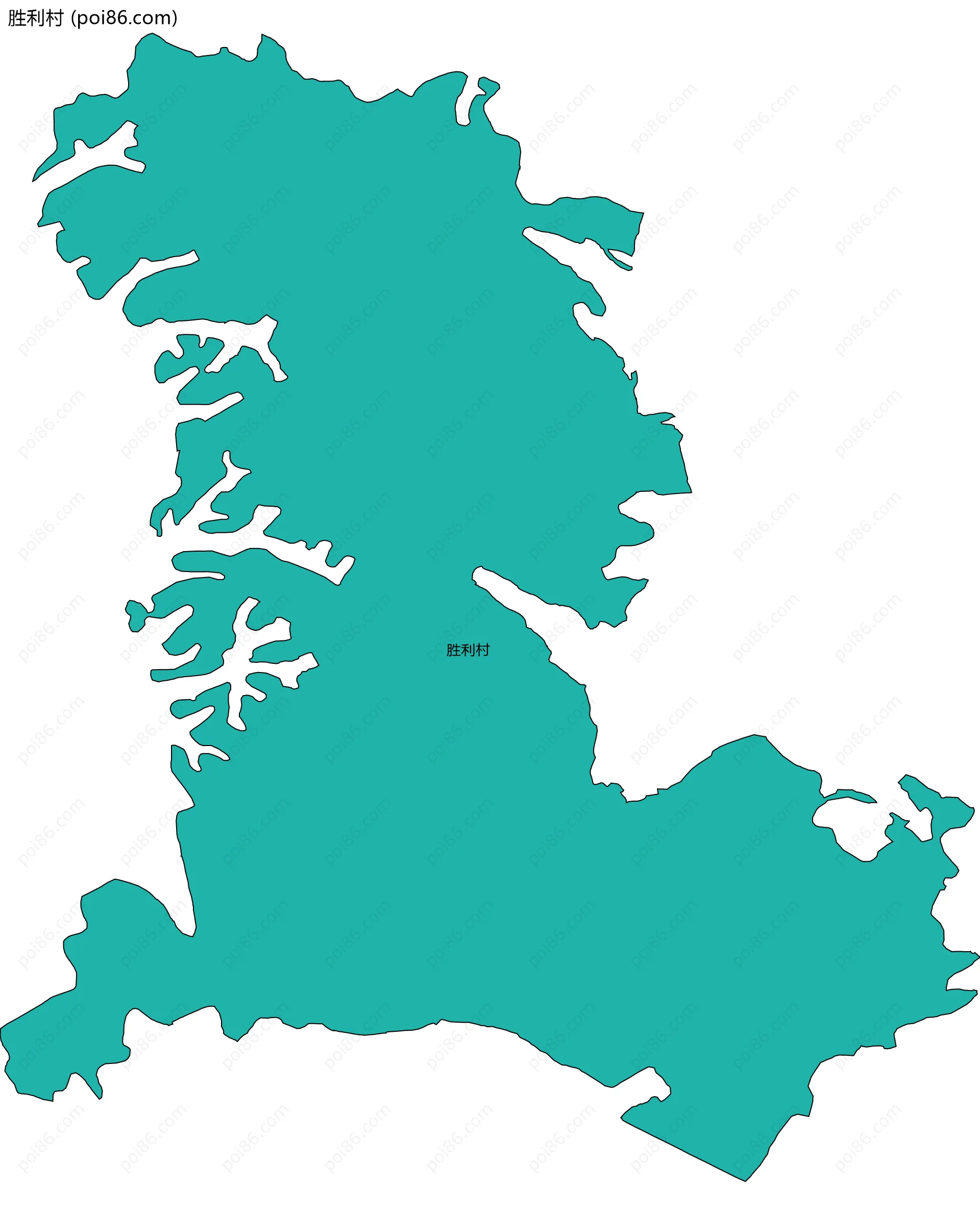 胜利村边界地图