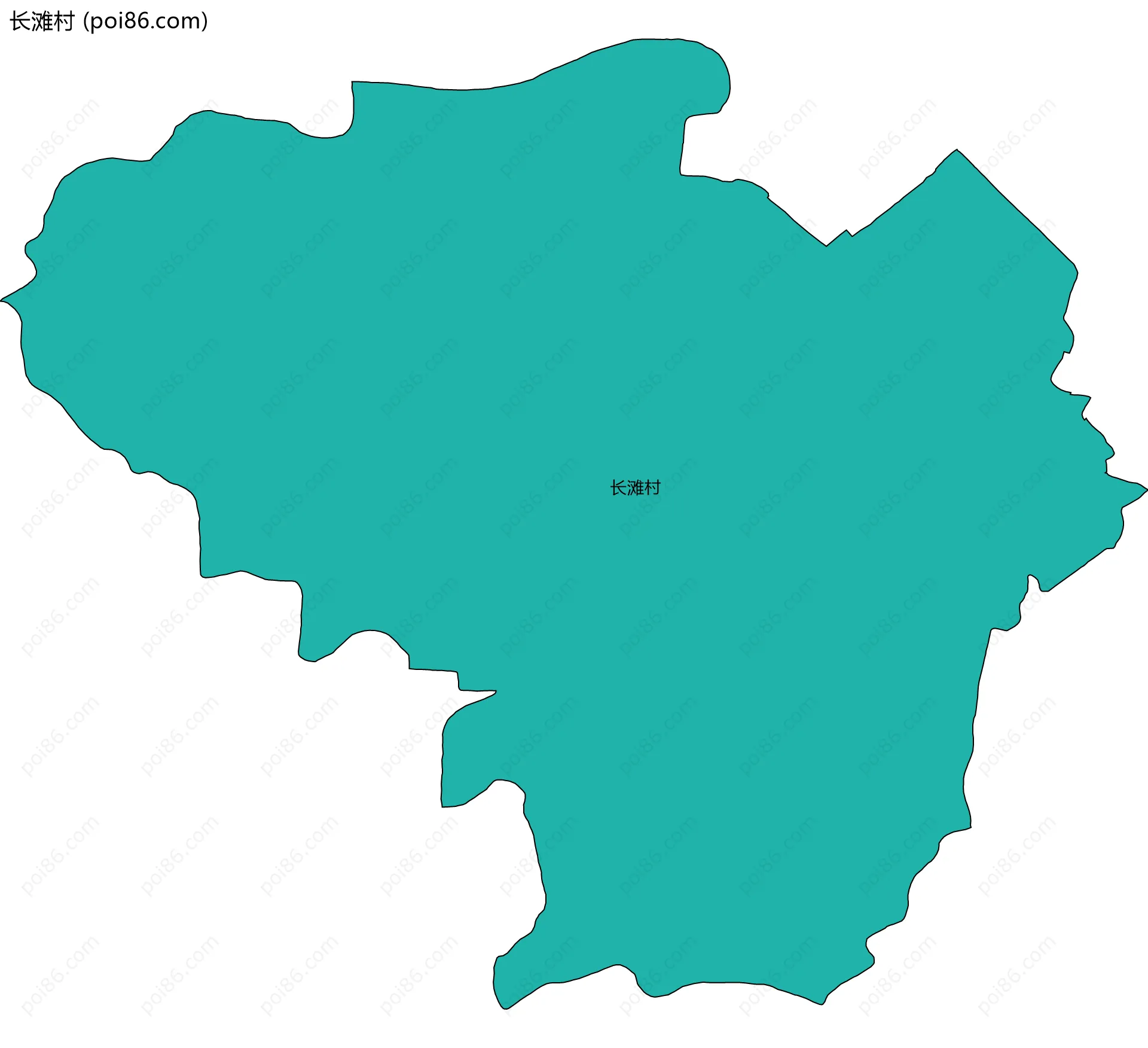 长滩村边界地图