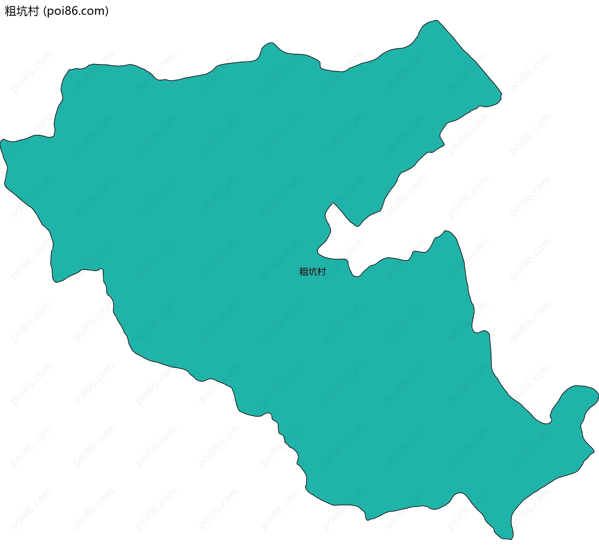 粗坑村边界地图