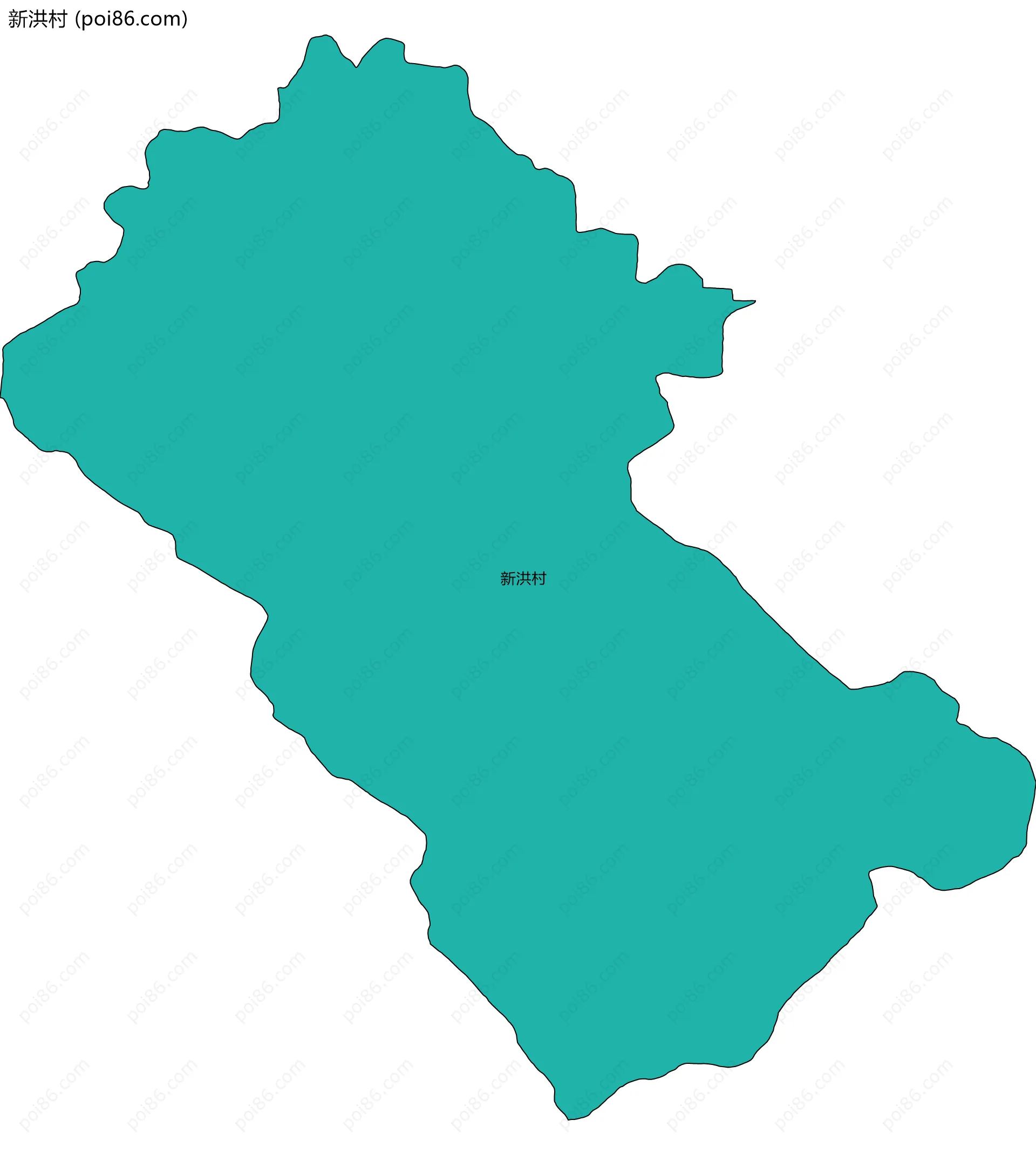 新洪村边界地图