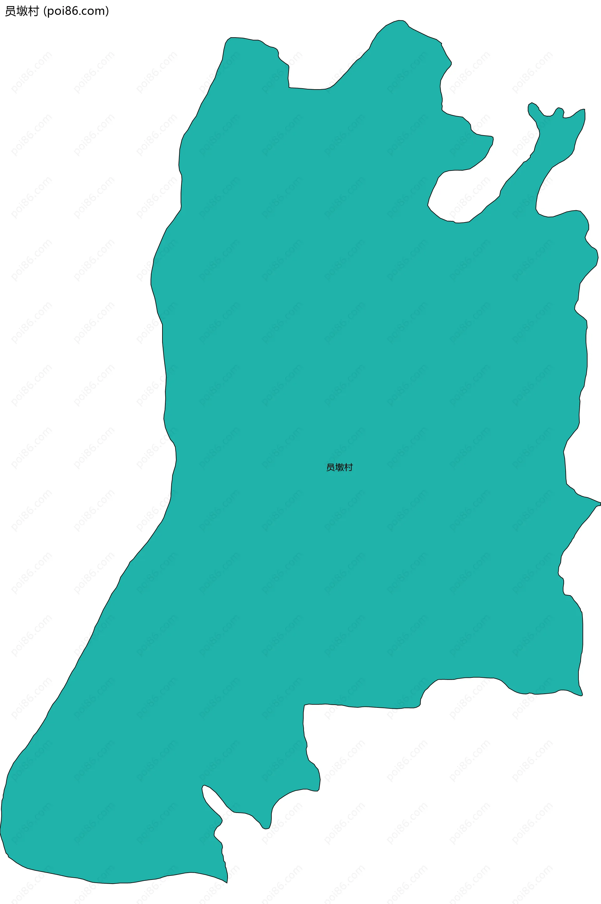 员墩村边界地图