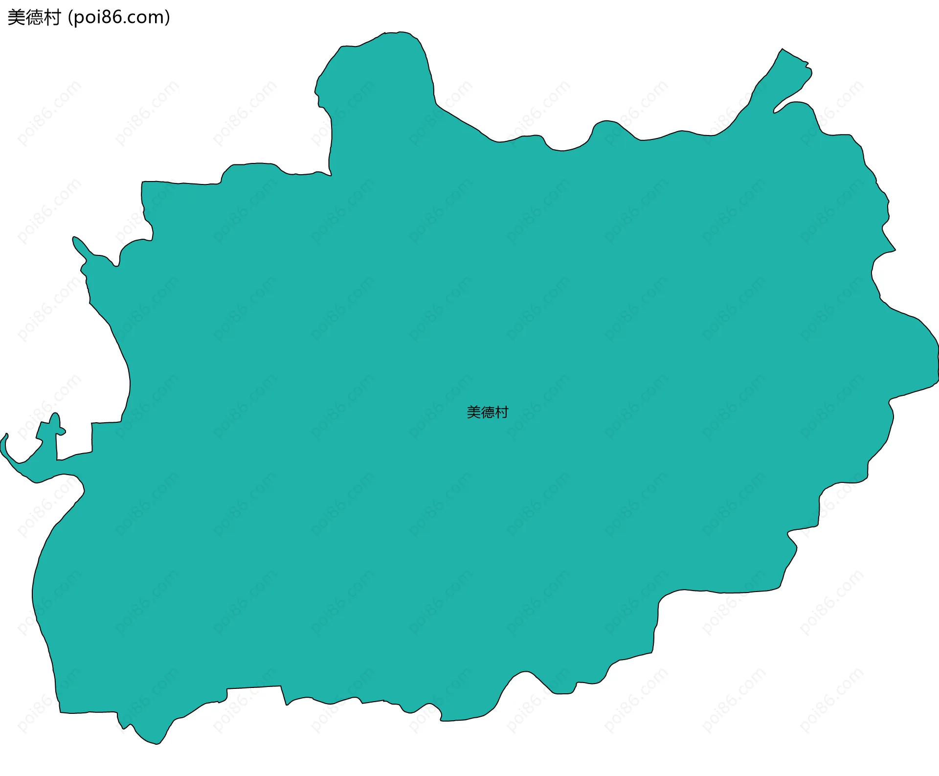 美德村边界地图