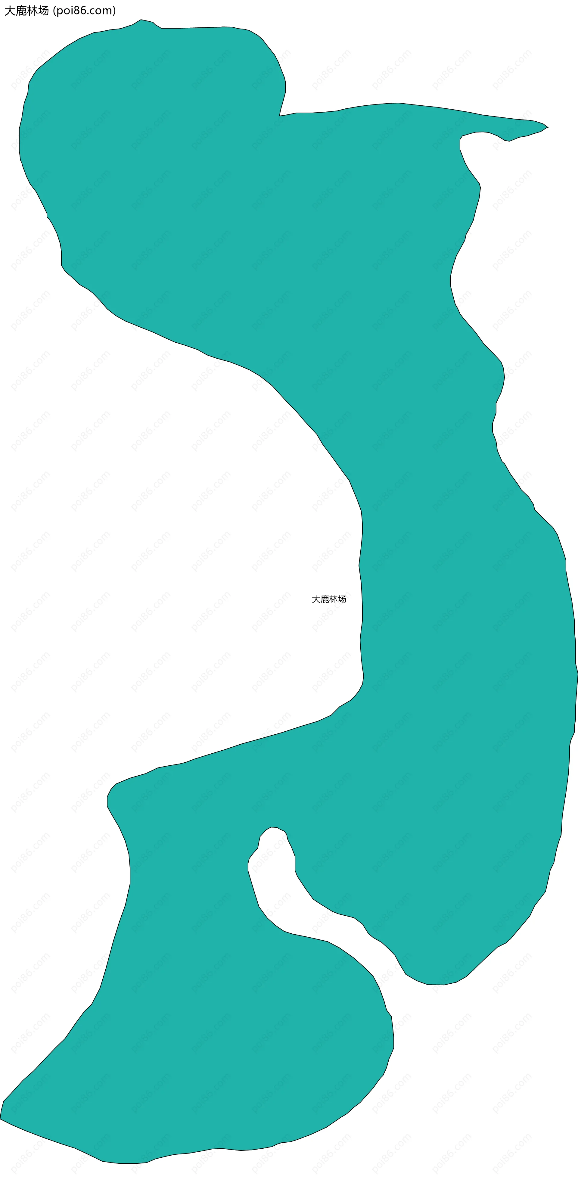 大鹿林场边界地图