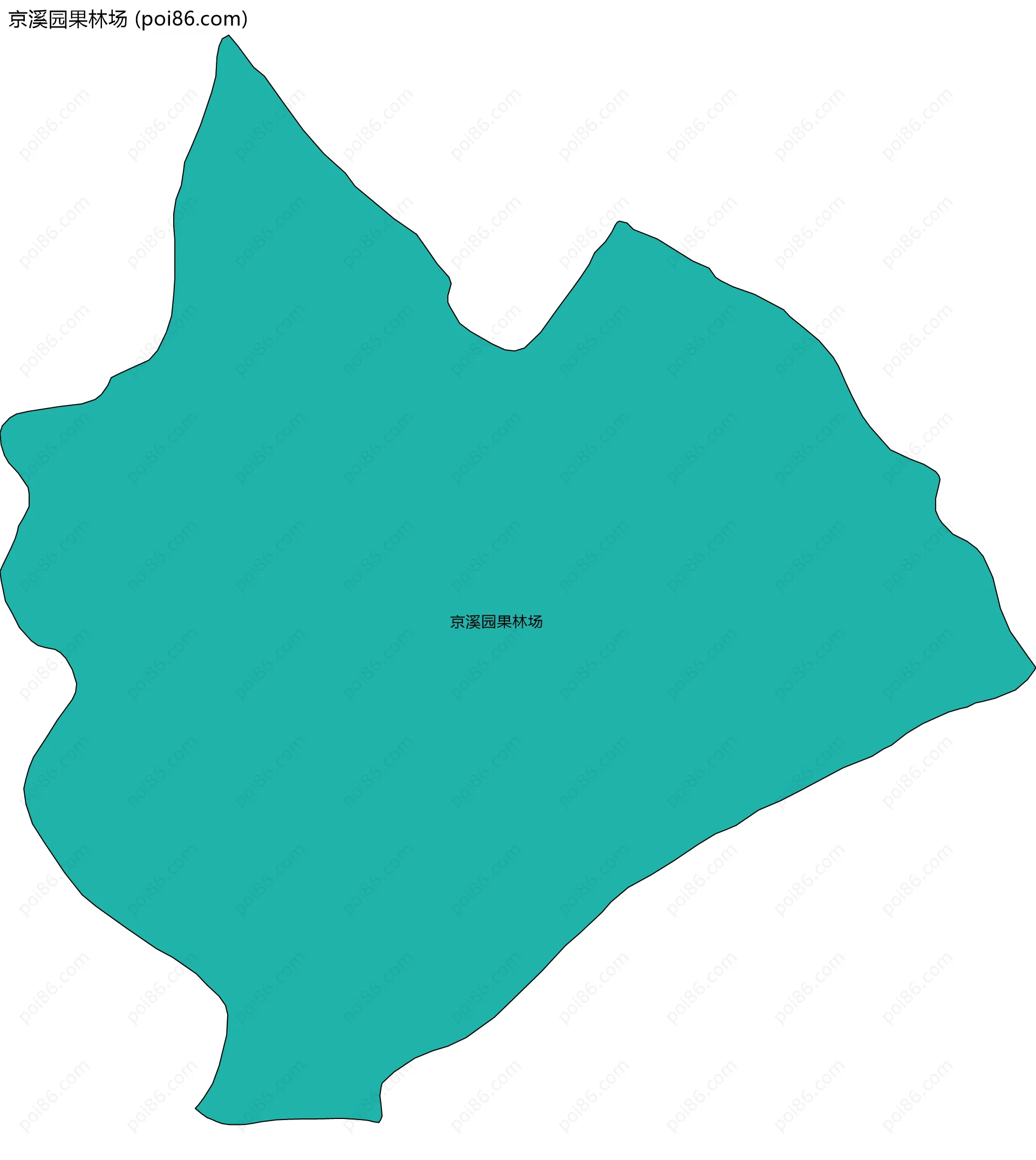 京溪园果林场边界地图