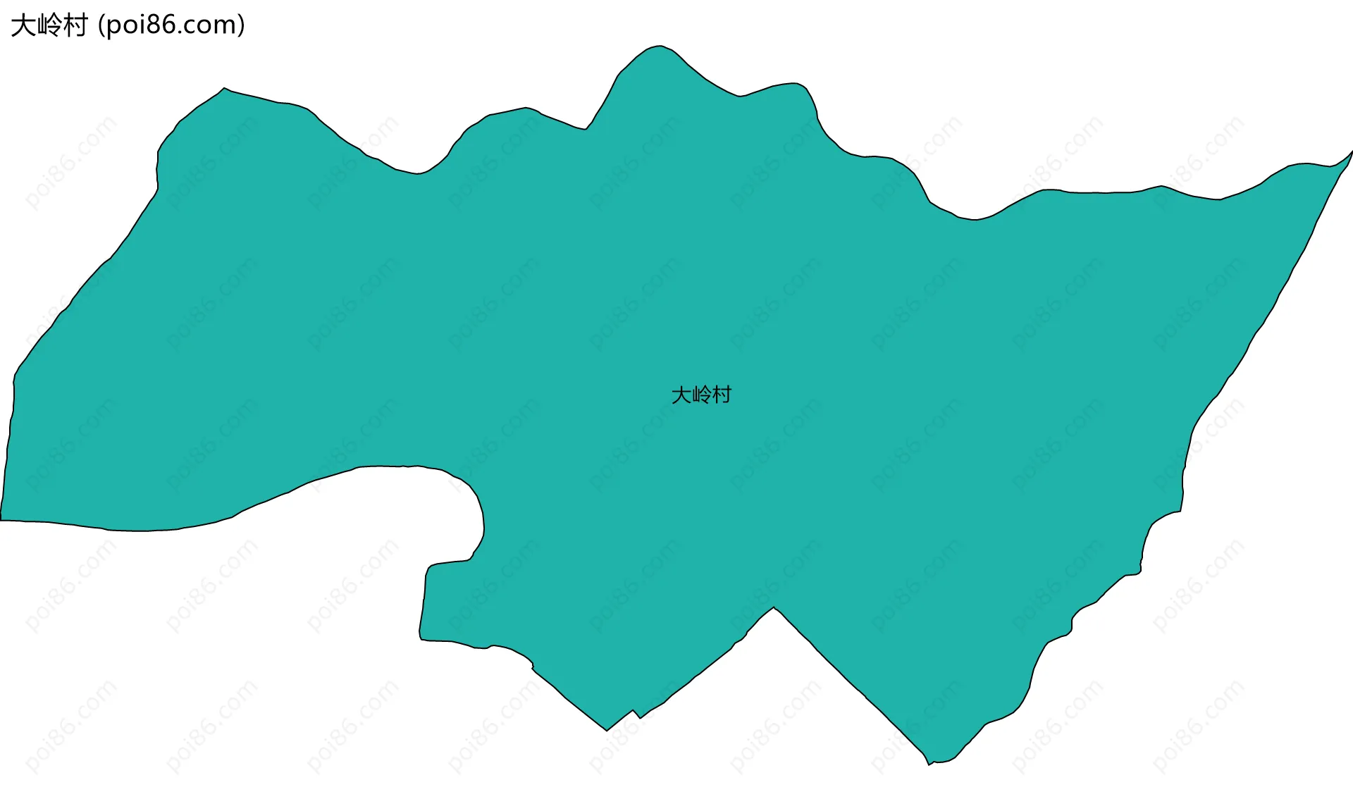 大岭村边界地图