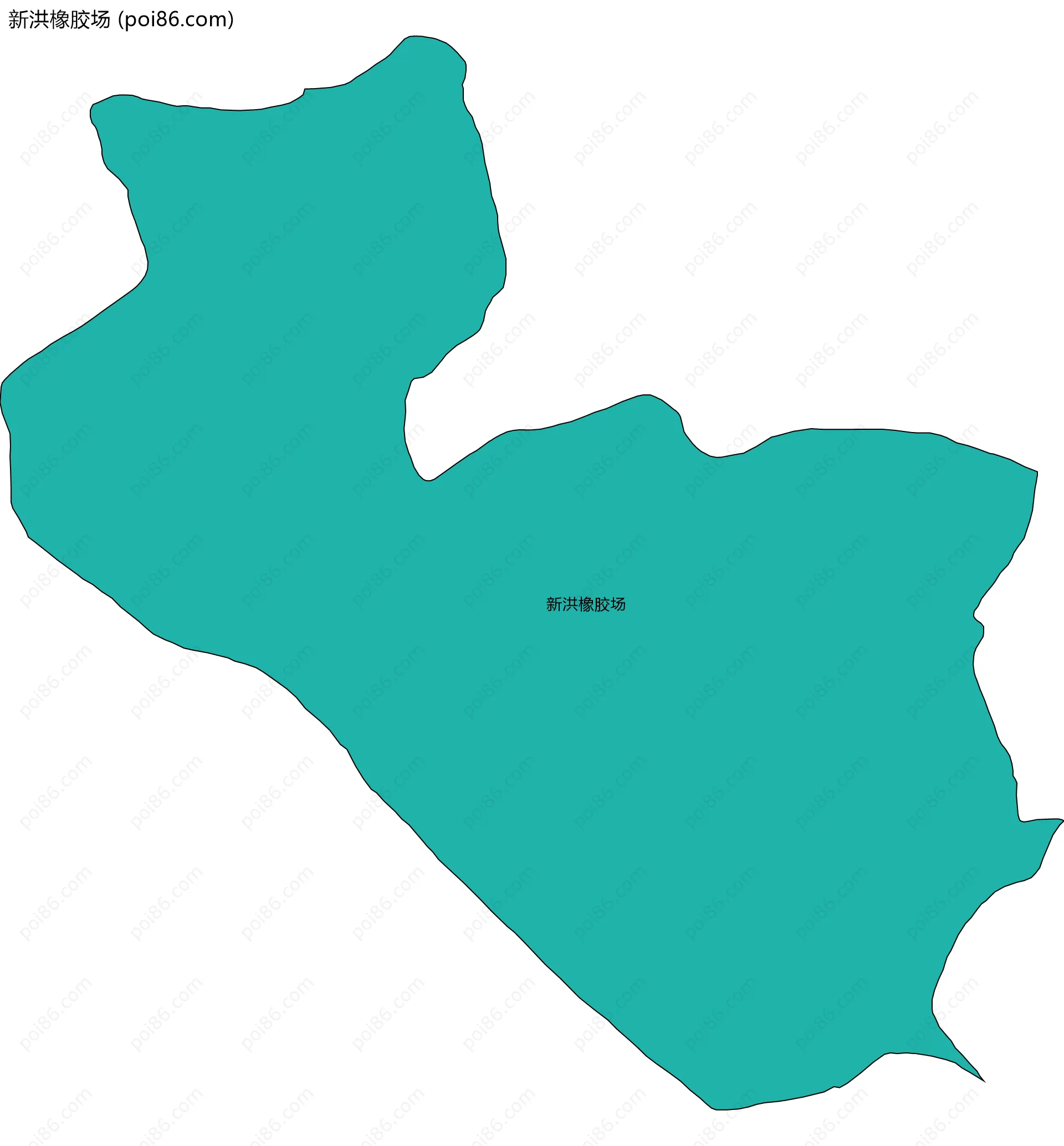 新洪橡胶场边界地图