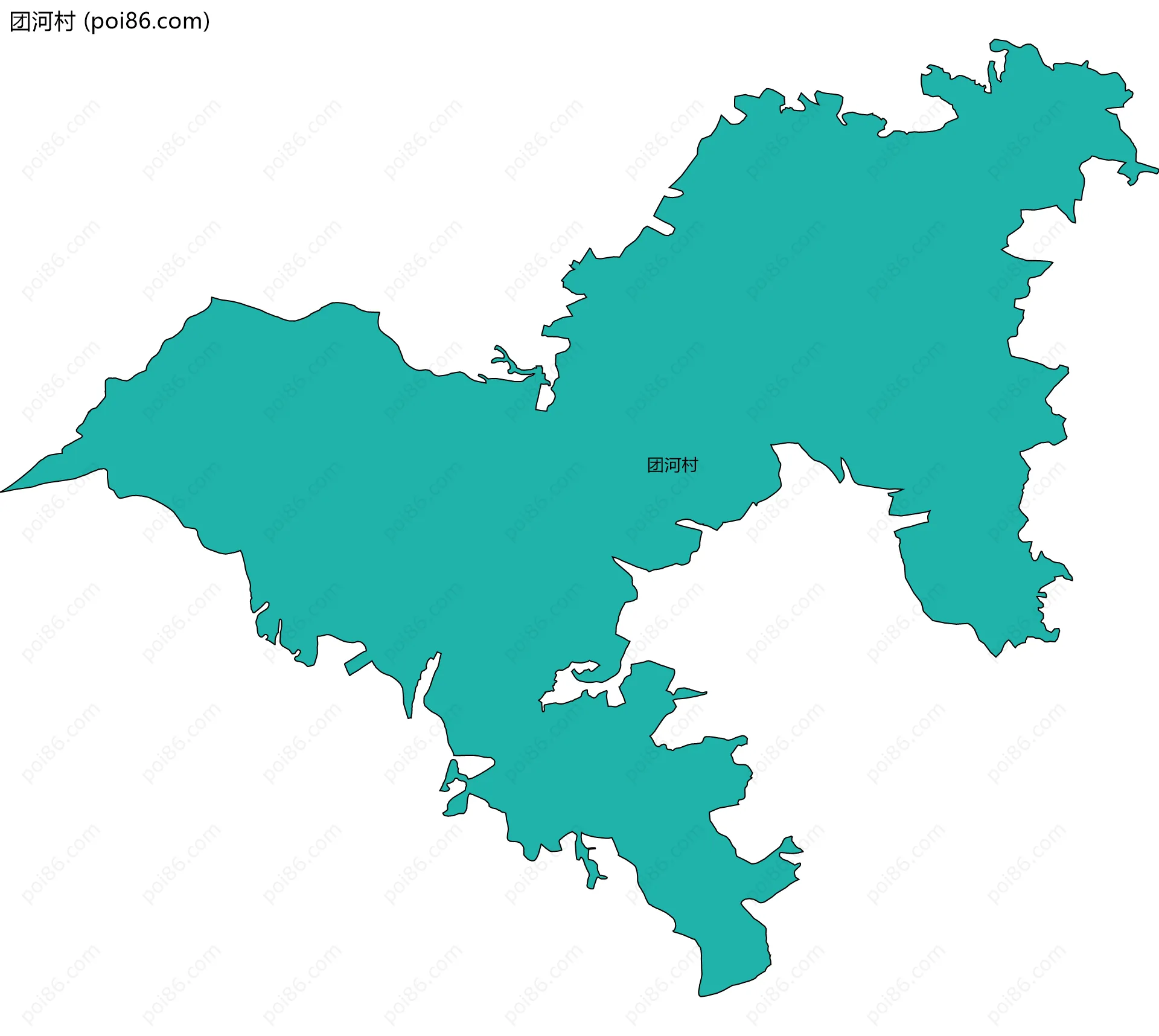 团河村边界地图