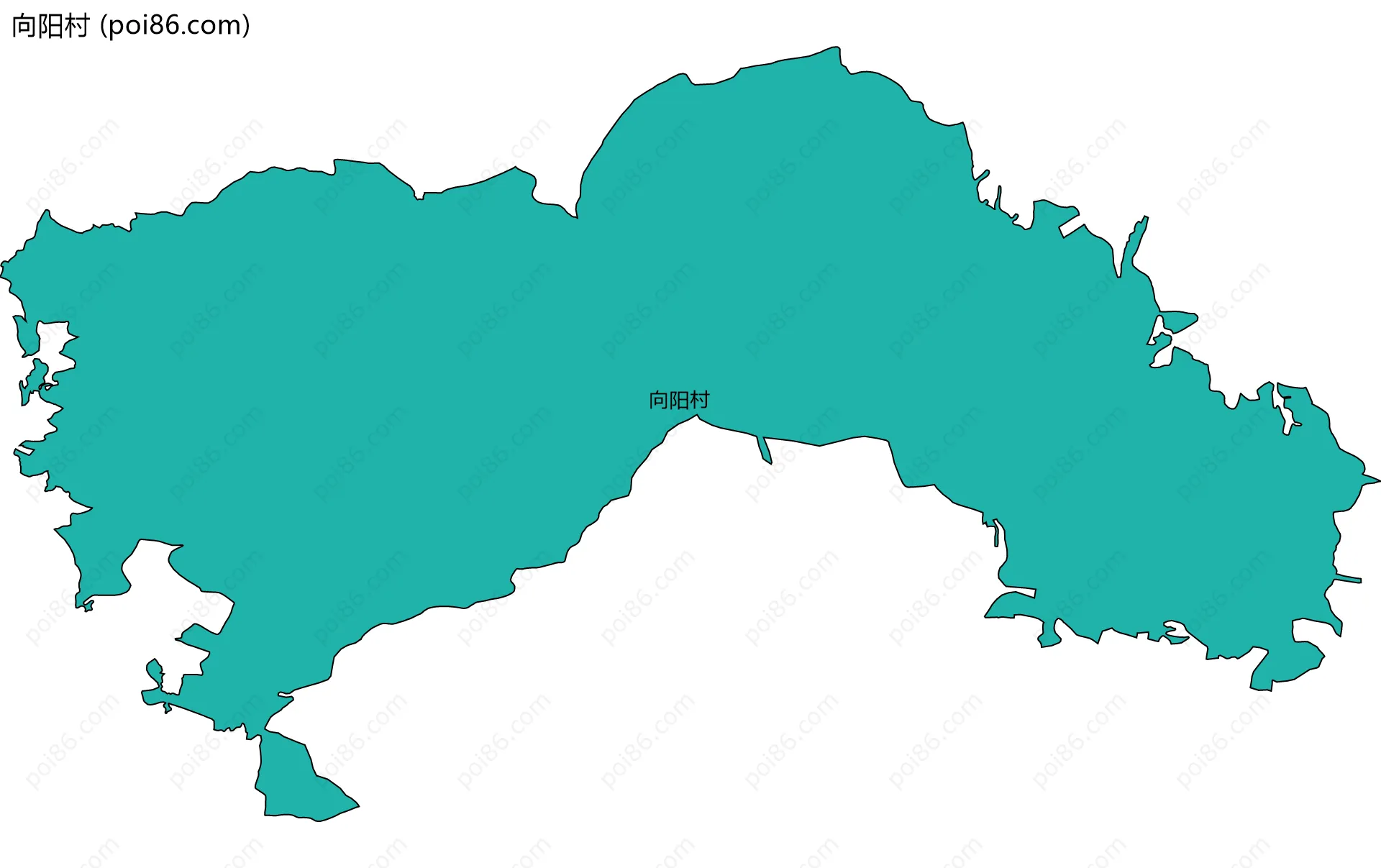 向阳村边界地图