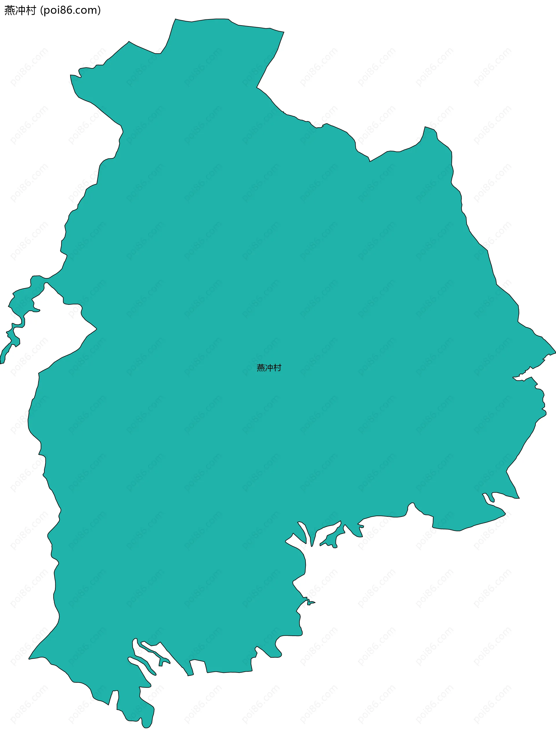 燕冲村边界地图