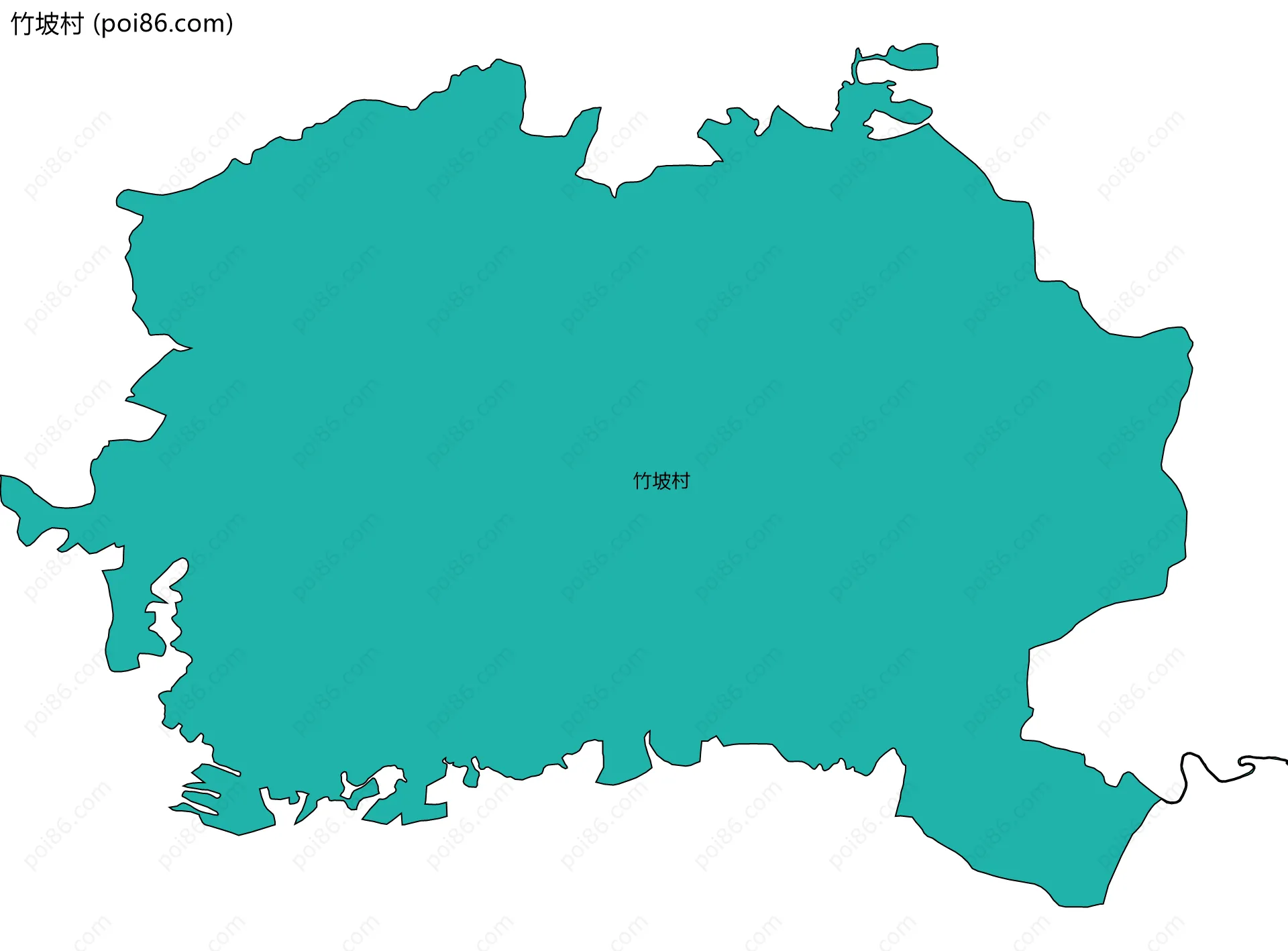 竹坡村边界地图