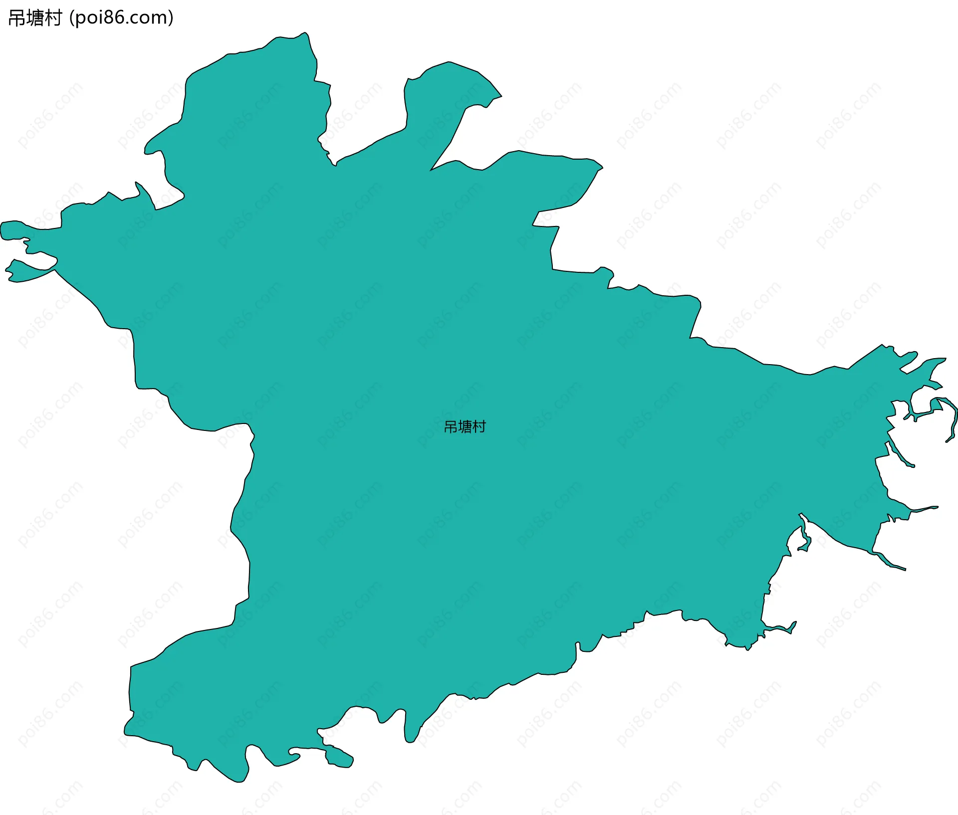 吊塘村边界地图