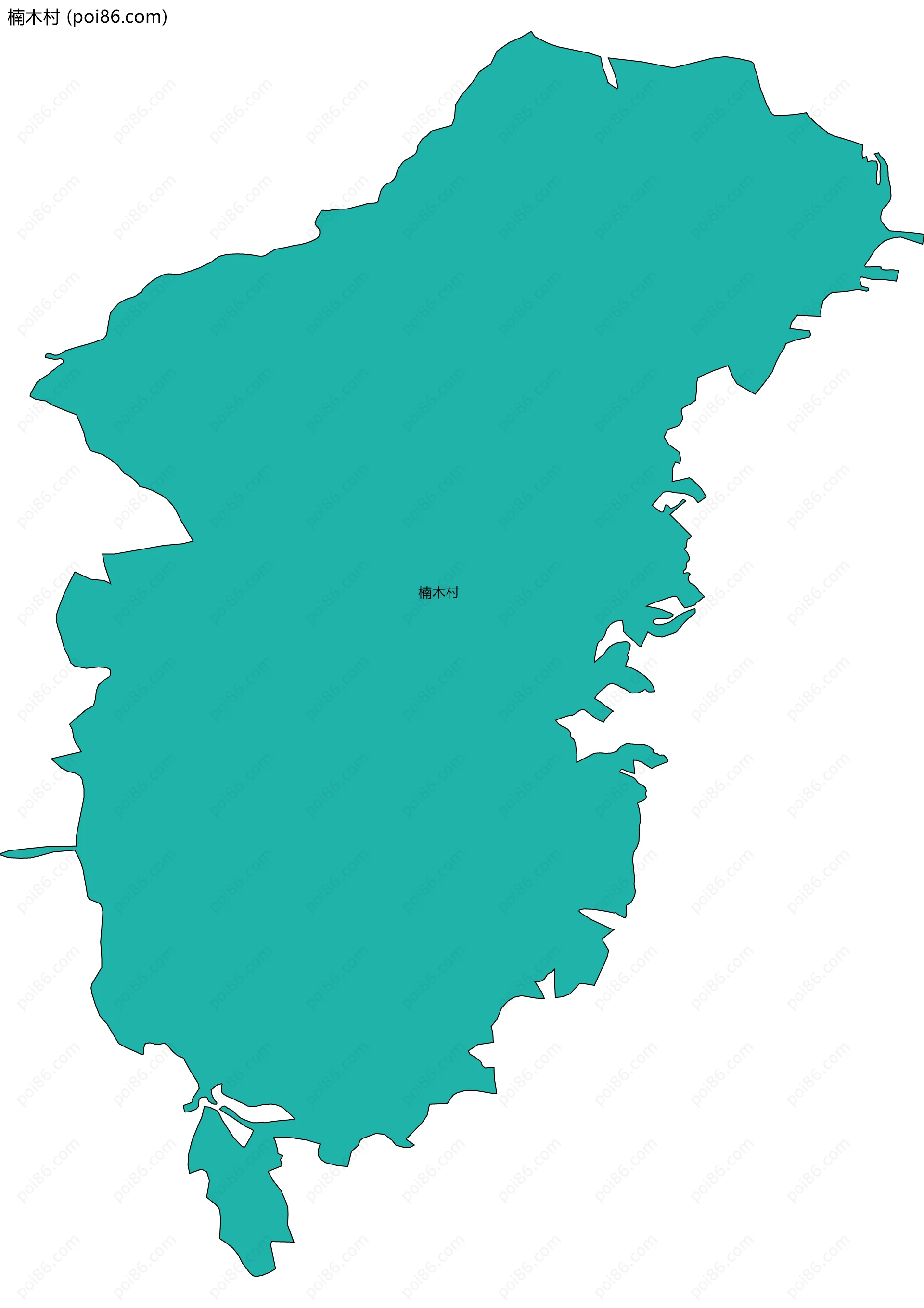 楠木村边界地图