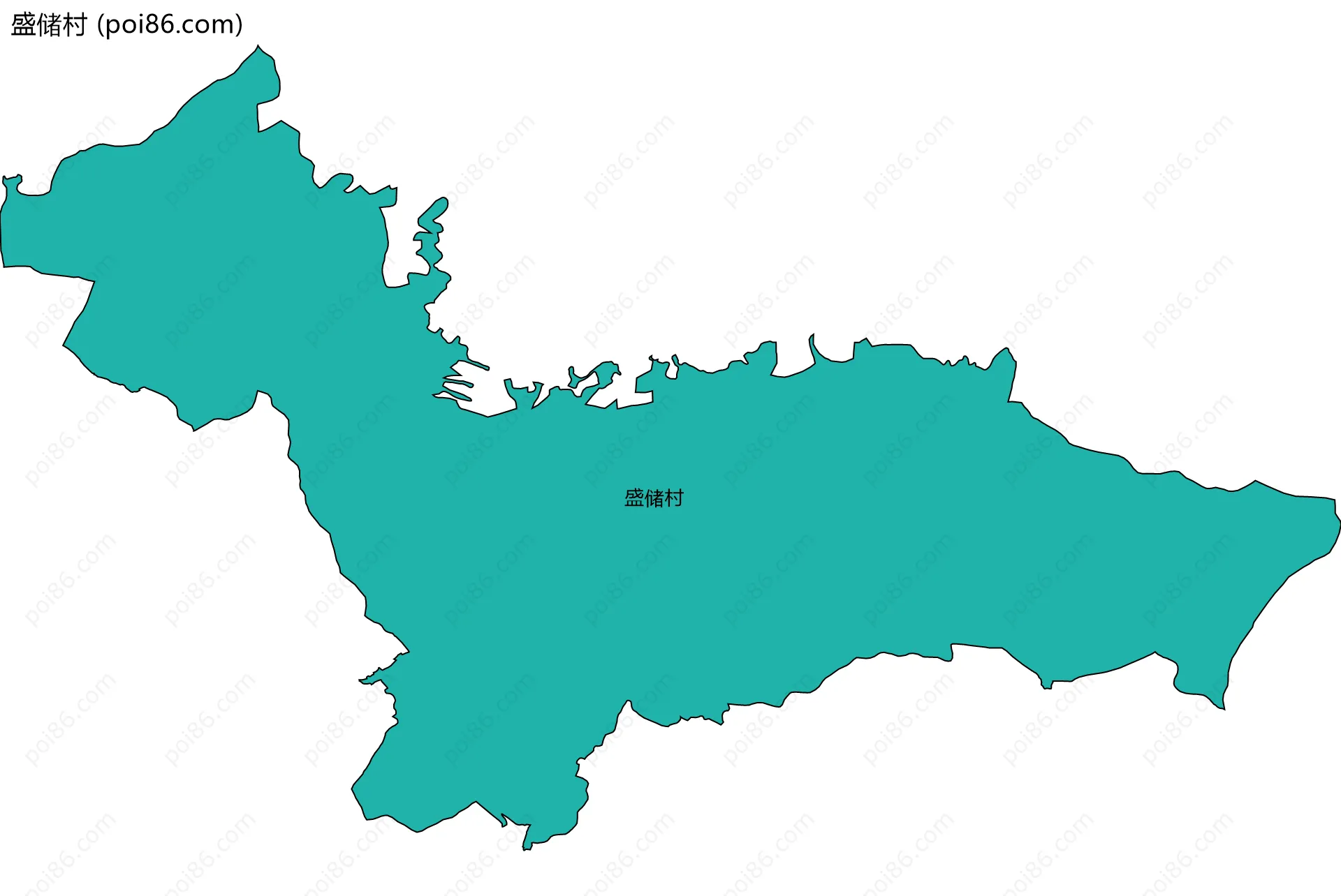 盛储村边界地图