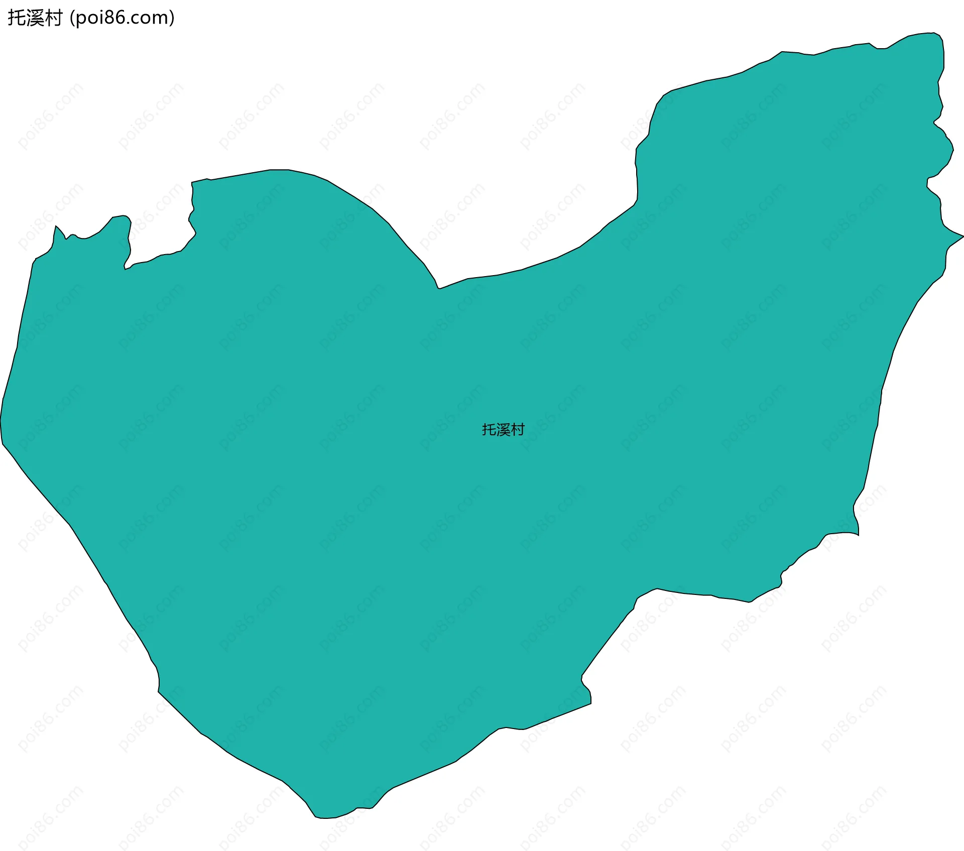 托溪村边界地图
