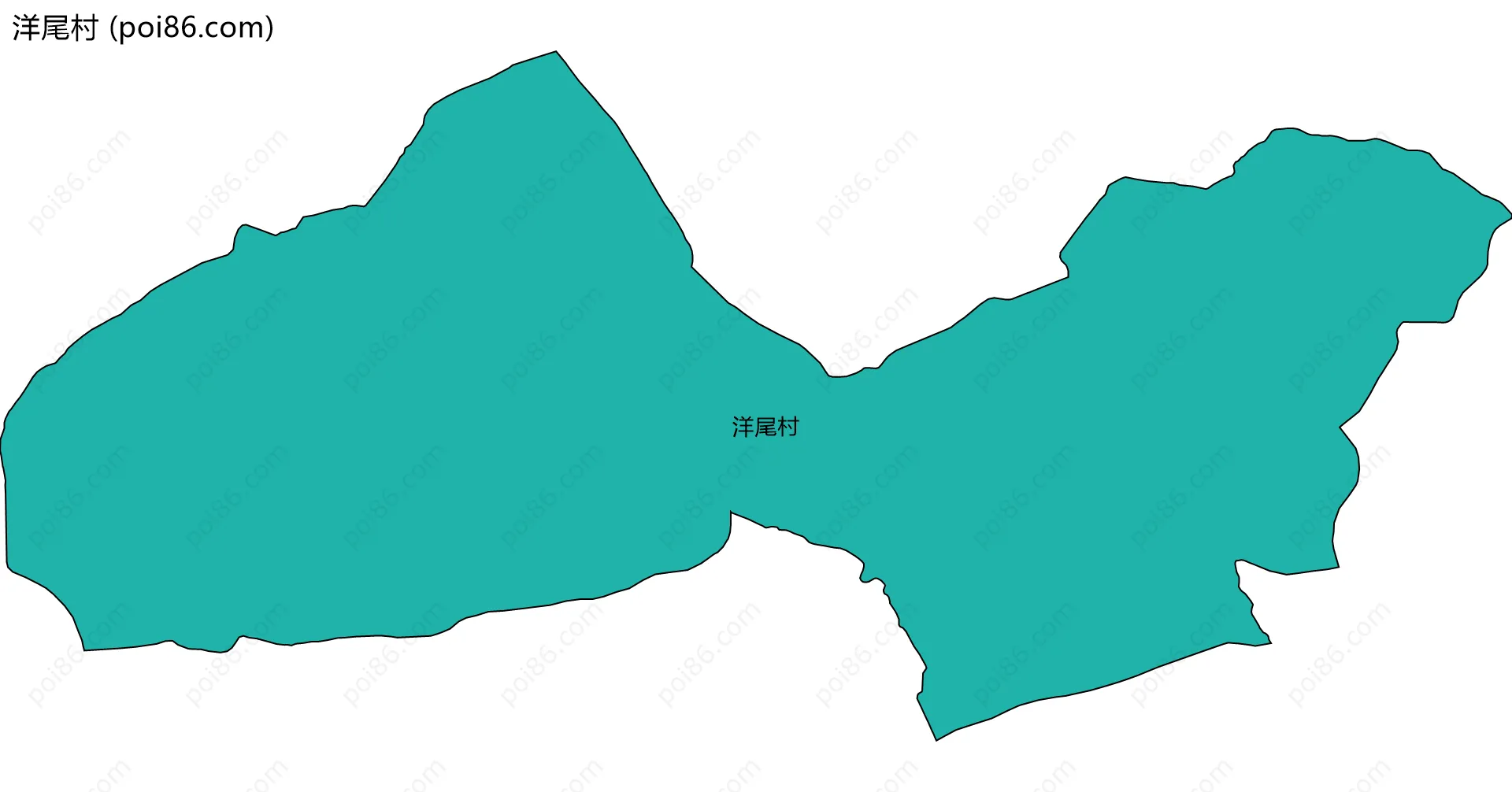 洋尾村边界地图