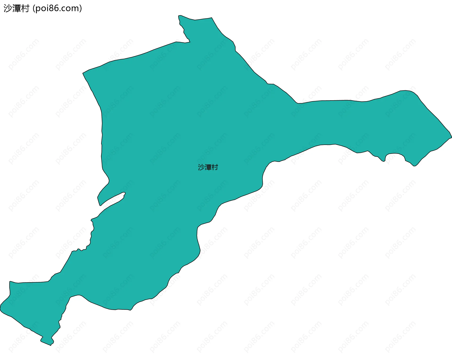 沙潭村边界地图