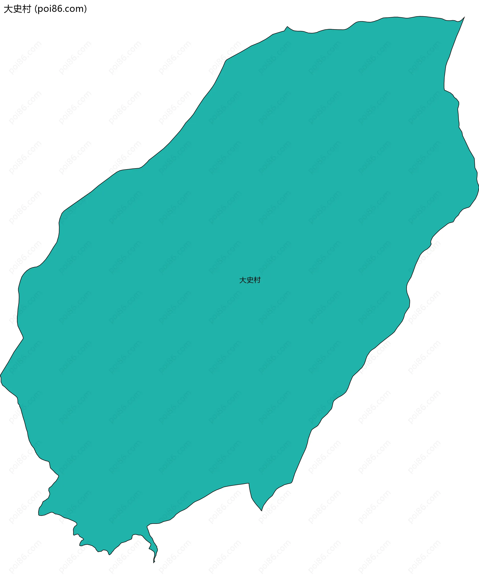 大史村边界地图