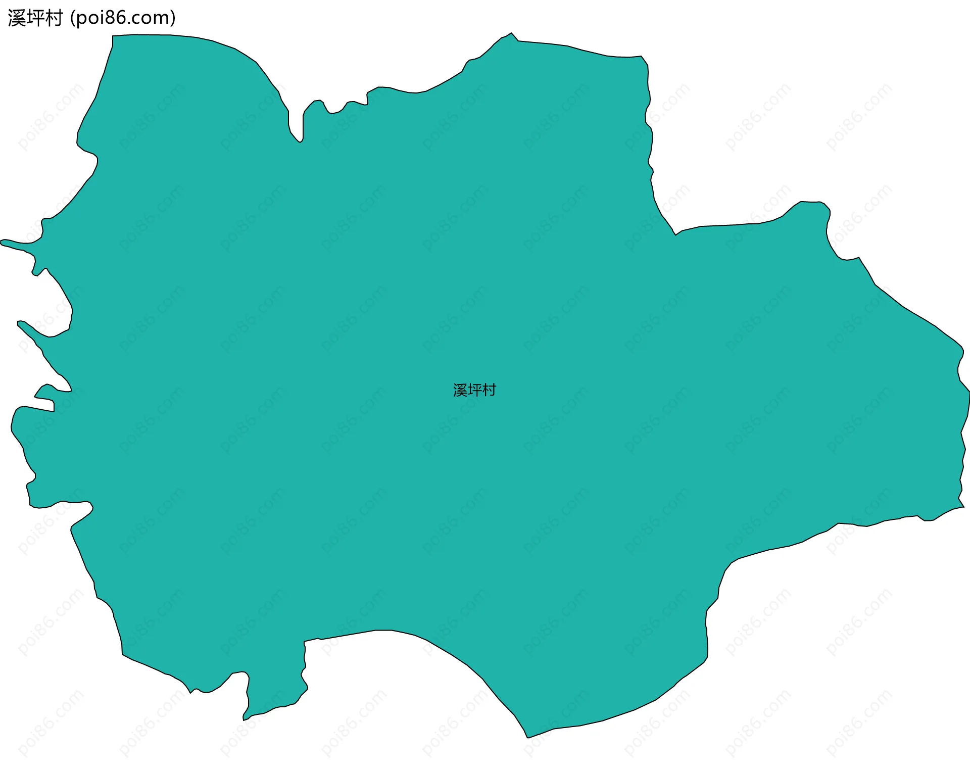 溪坪村边界地图