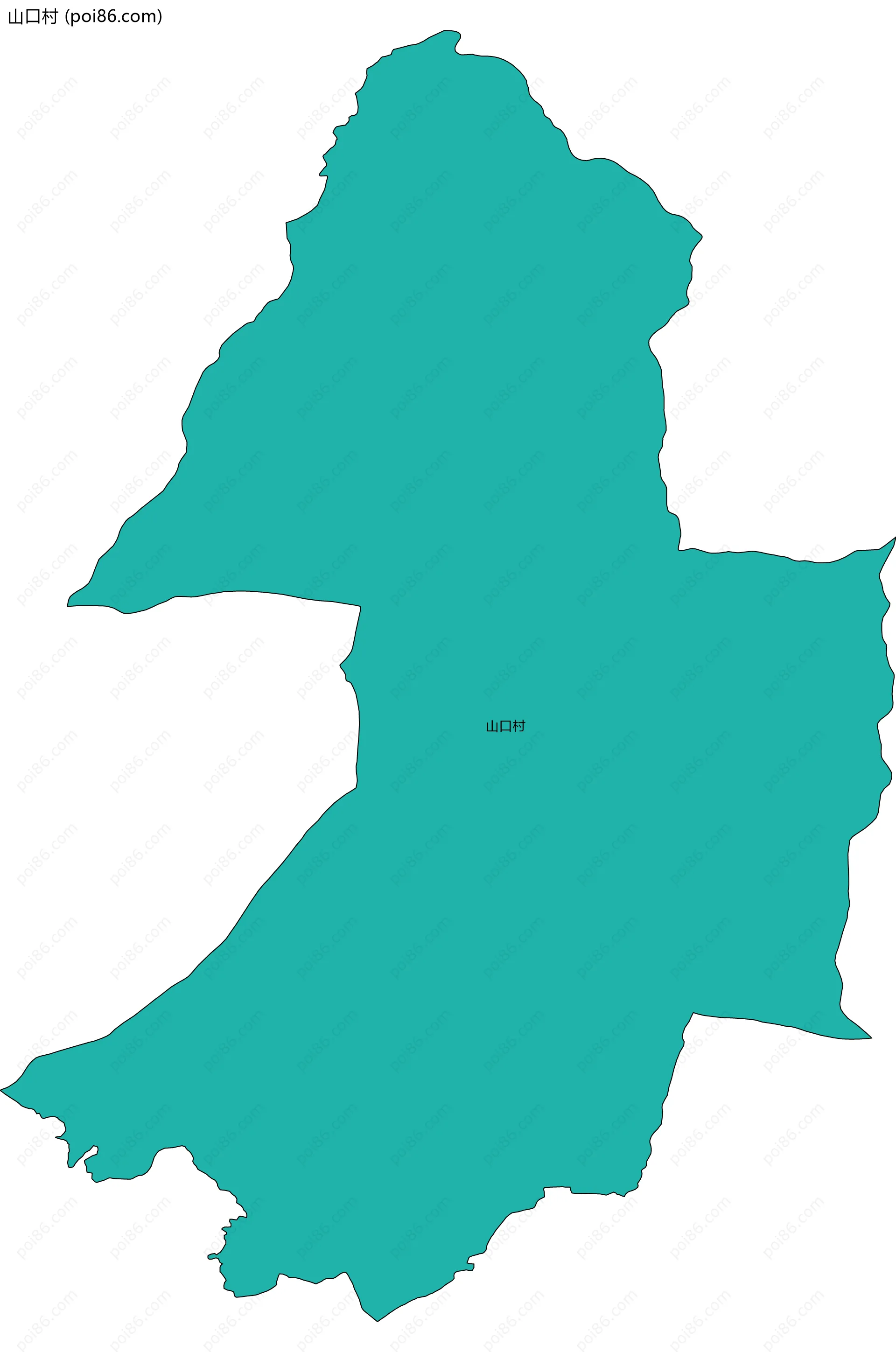 山口村边界地图