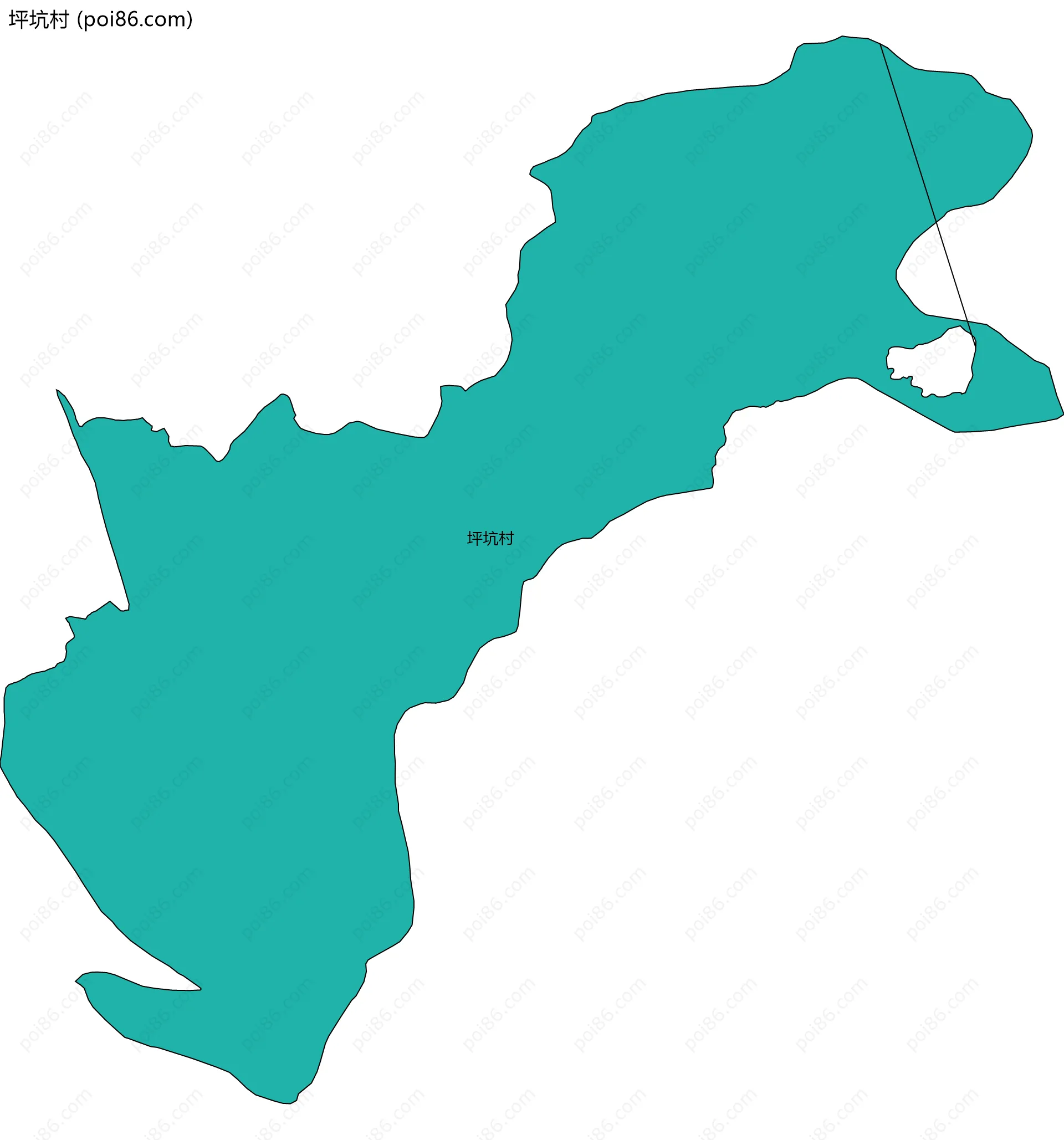 坪坑村边界地图