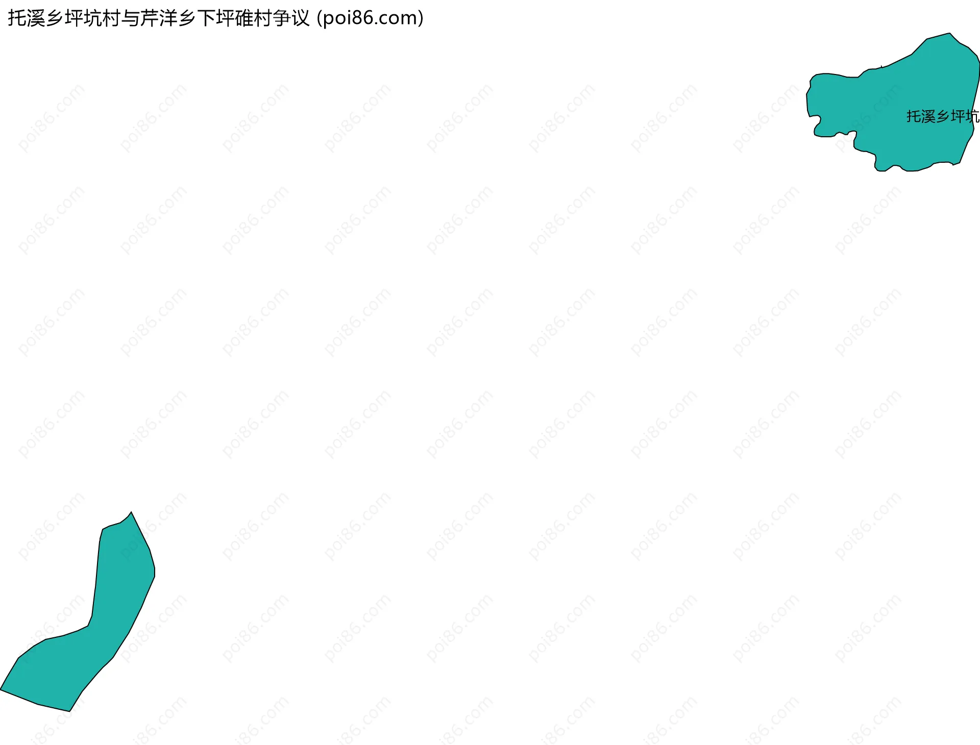 托溪乡坪坑村与芹洋乡下坪碓村争议边界地图