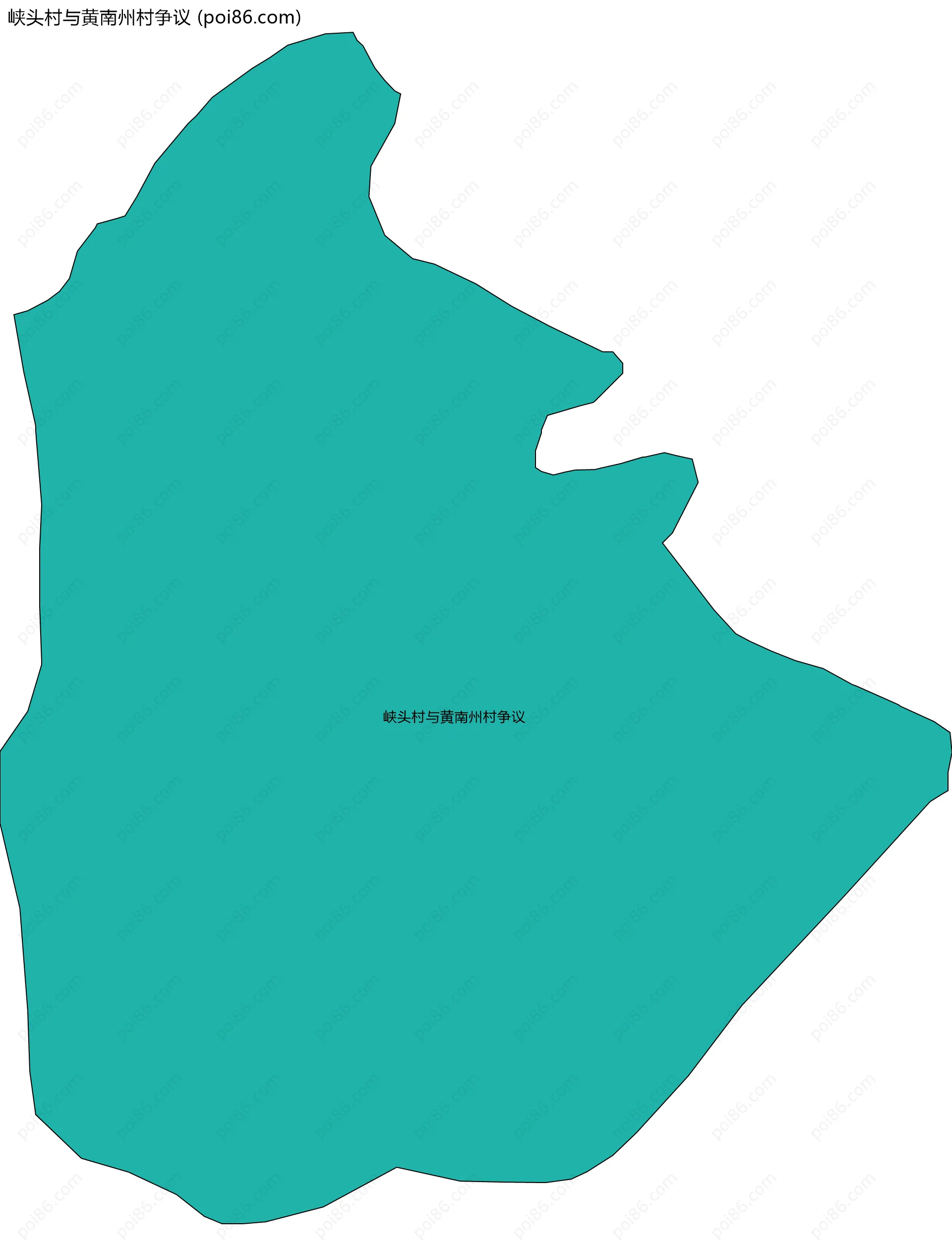 峡头村与黄南州村争议边界地图