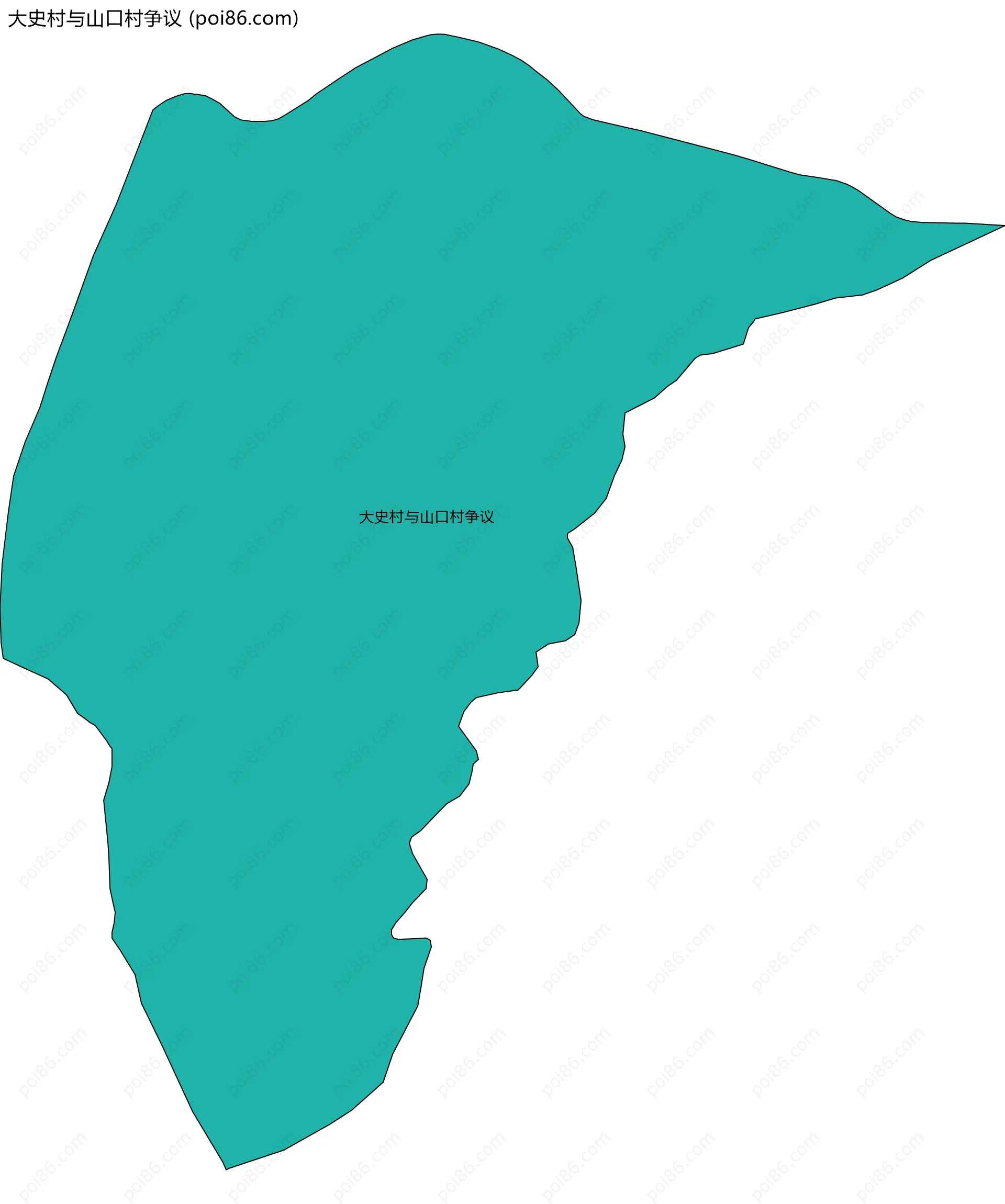 大史村与山口村争议边界地图